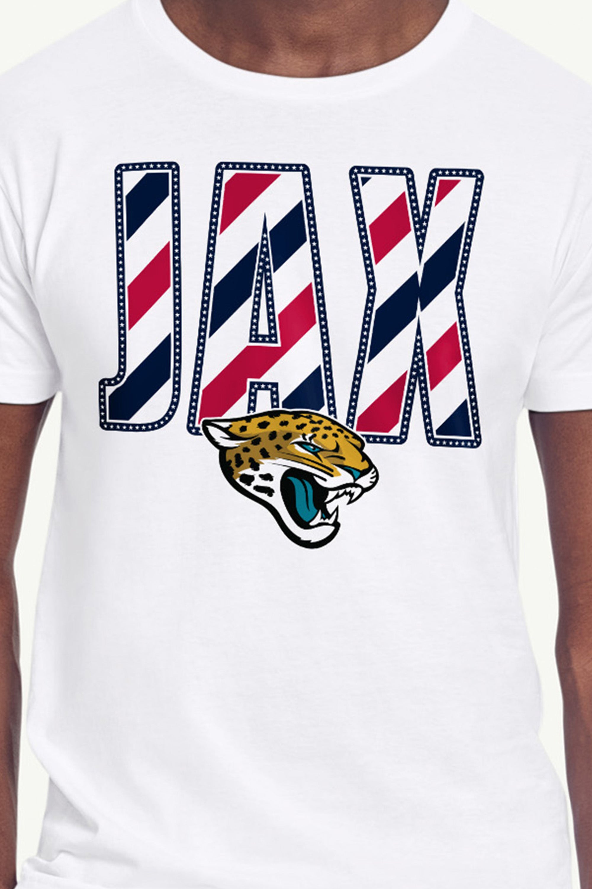MENS JACKSONVILLE JAGUARS STARS AND STRIPES T SHIRT View 2