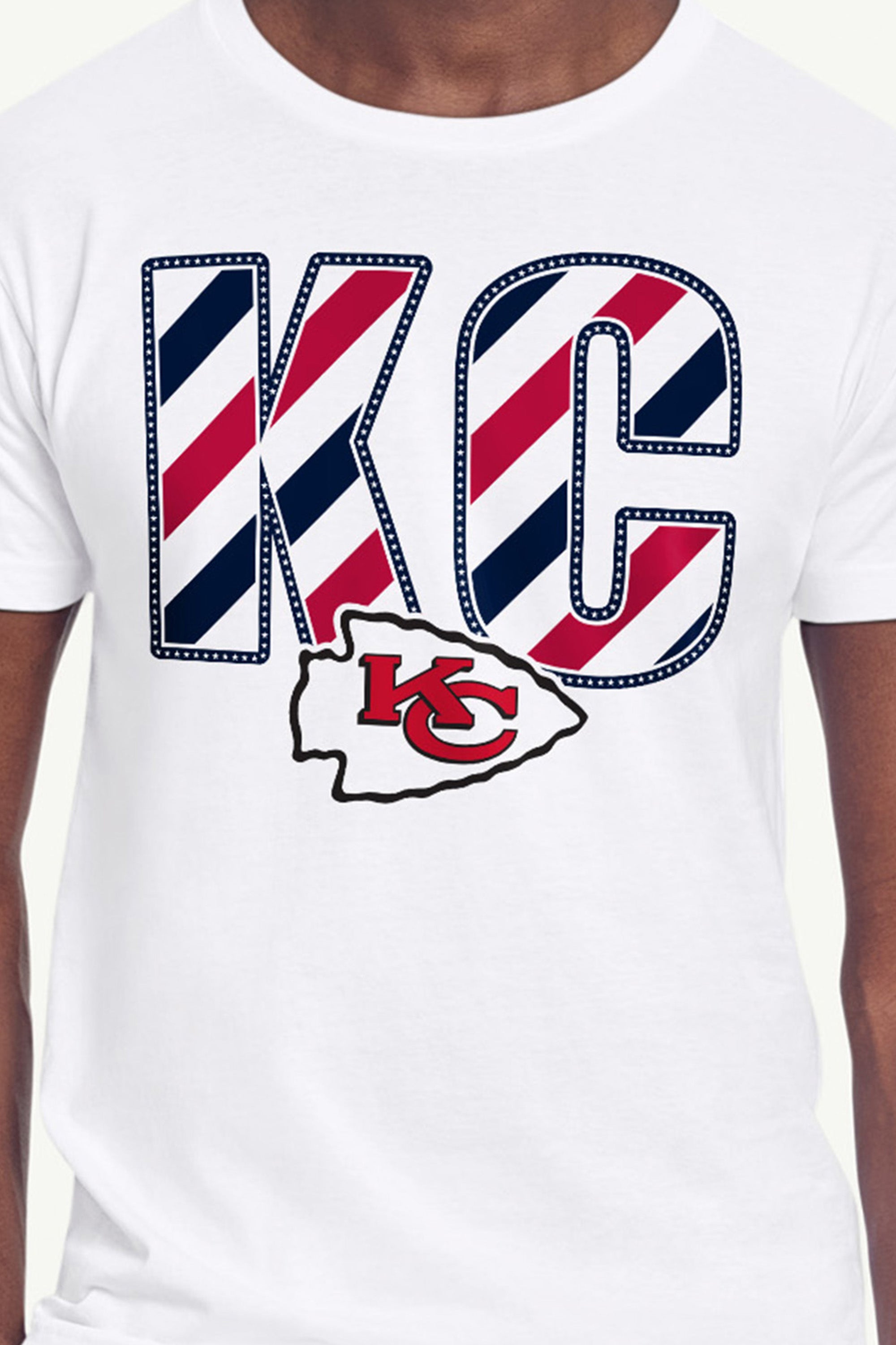 MENS KANSAS CITY CHIEFS STARS AND STRIPES T SHIRT View 2