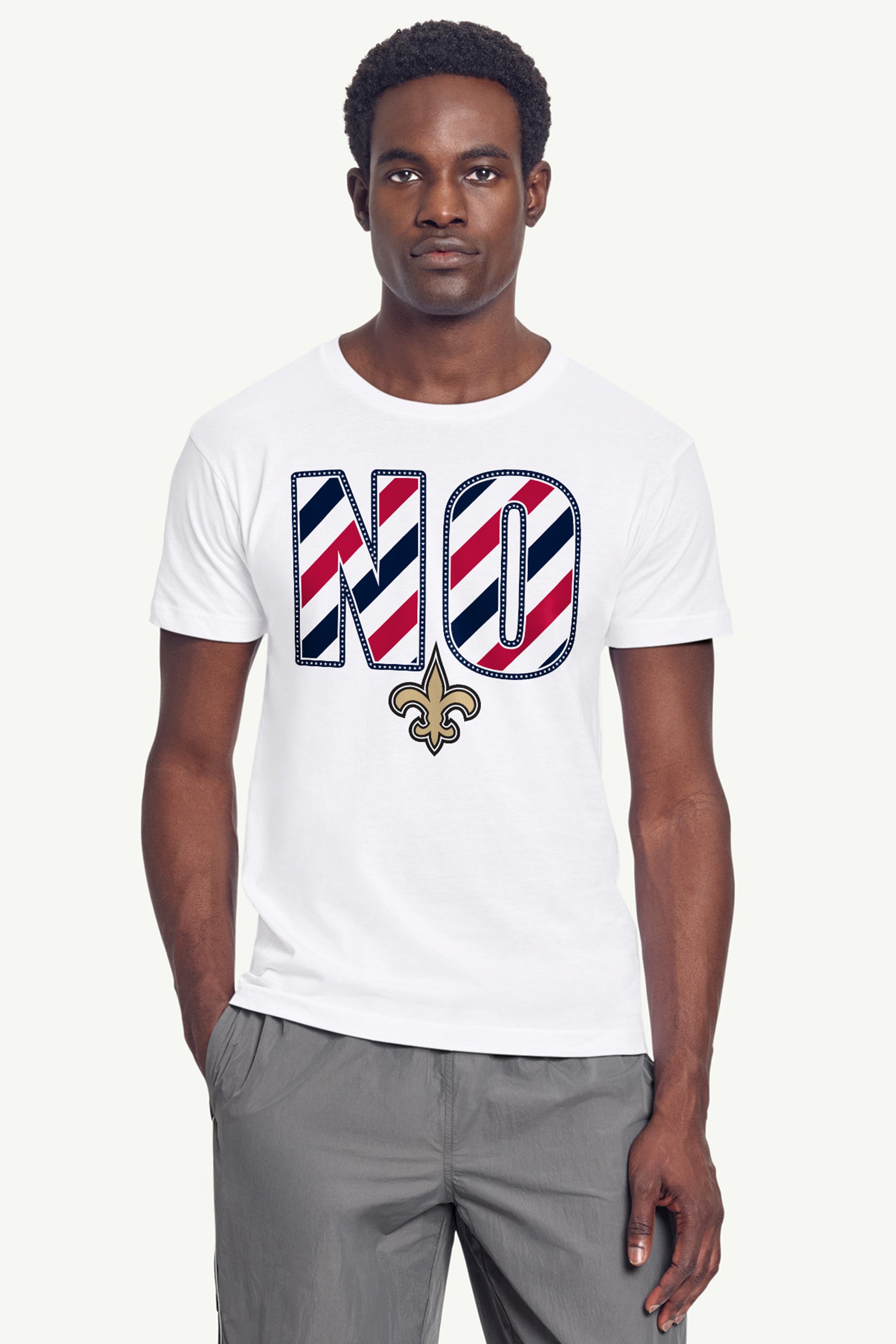 MENS NEW ORLEANS SAINTS STARS AND STRIPES T SHIRT View 4
