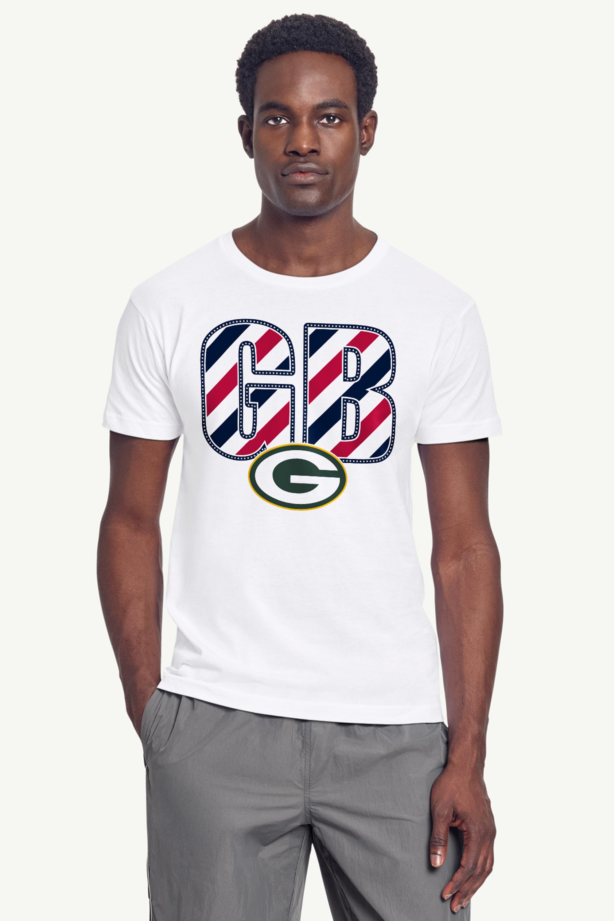 MENS GREEN BAY PACKERS STARS AND STRIPES T SHIRT View 4