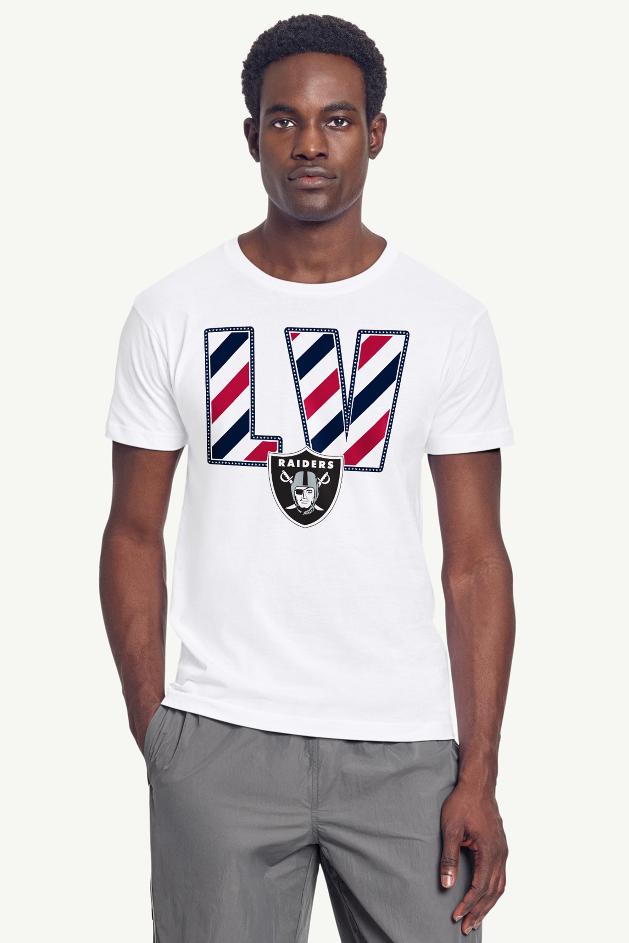 MENS LAS VEGAS RAIDERS STARS AND STRIPES T SHIRT View 4