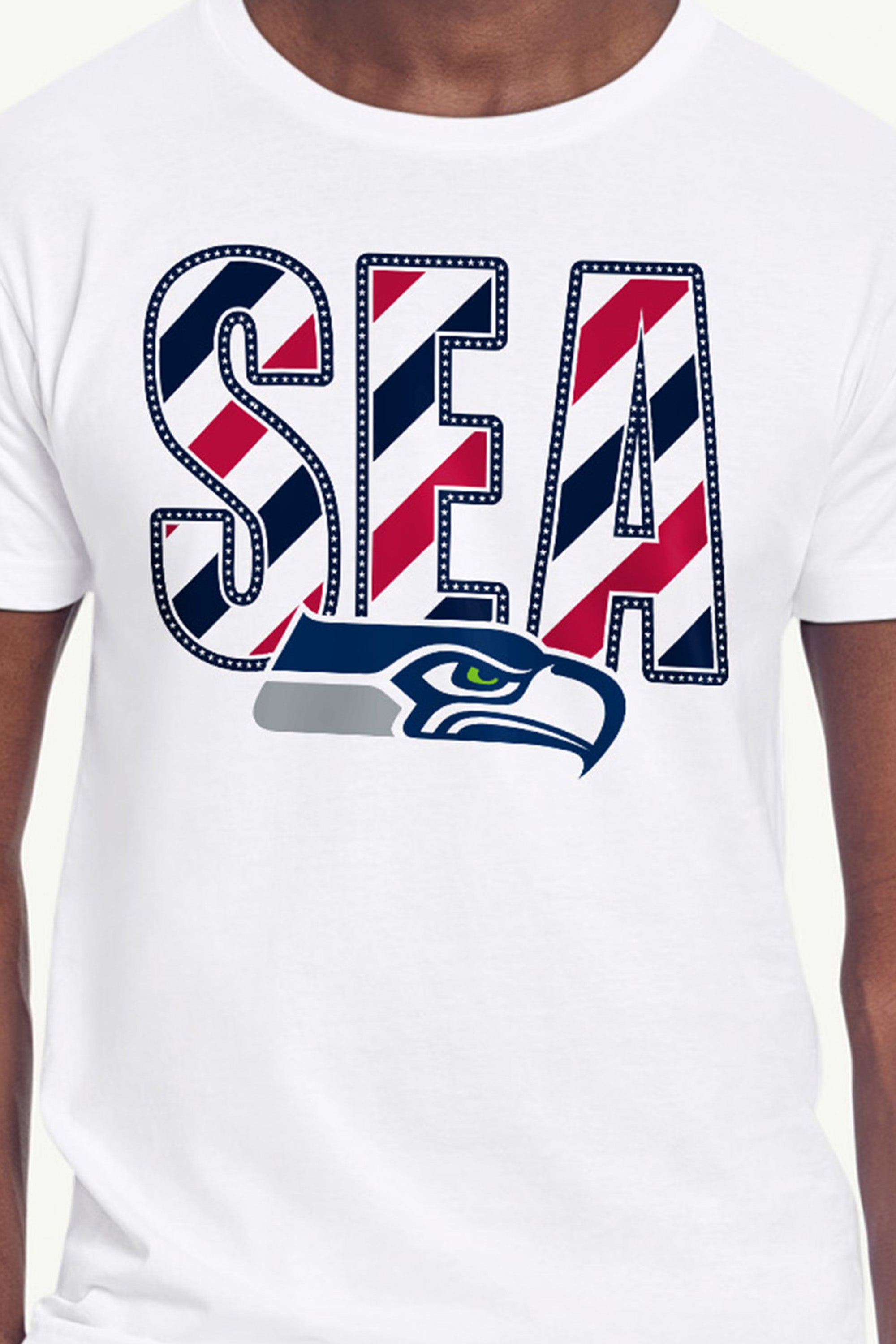 MENS SEATTLE SEAHAWKS STARS AND STRIPES T SHIRT View 2