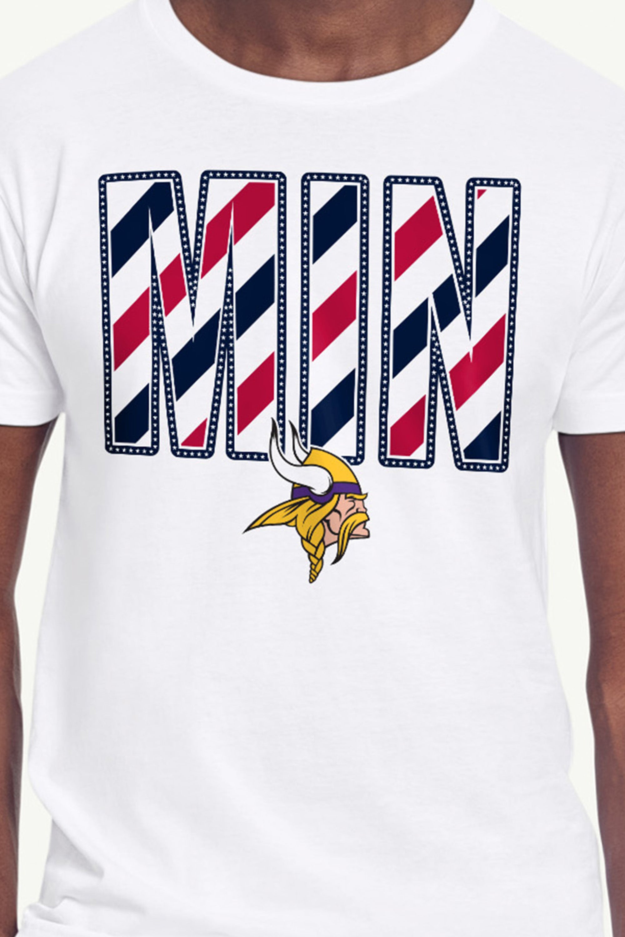 MENS MINNESOTA VIKINGS STARS AND STRIPES T SHIRT View 2
