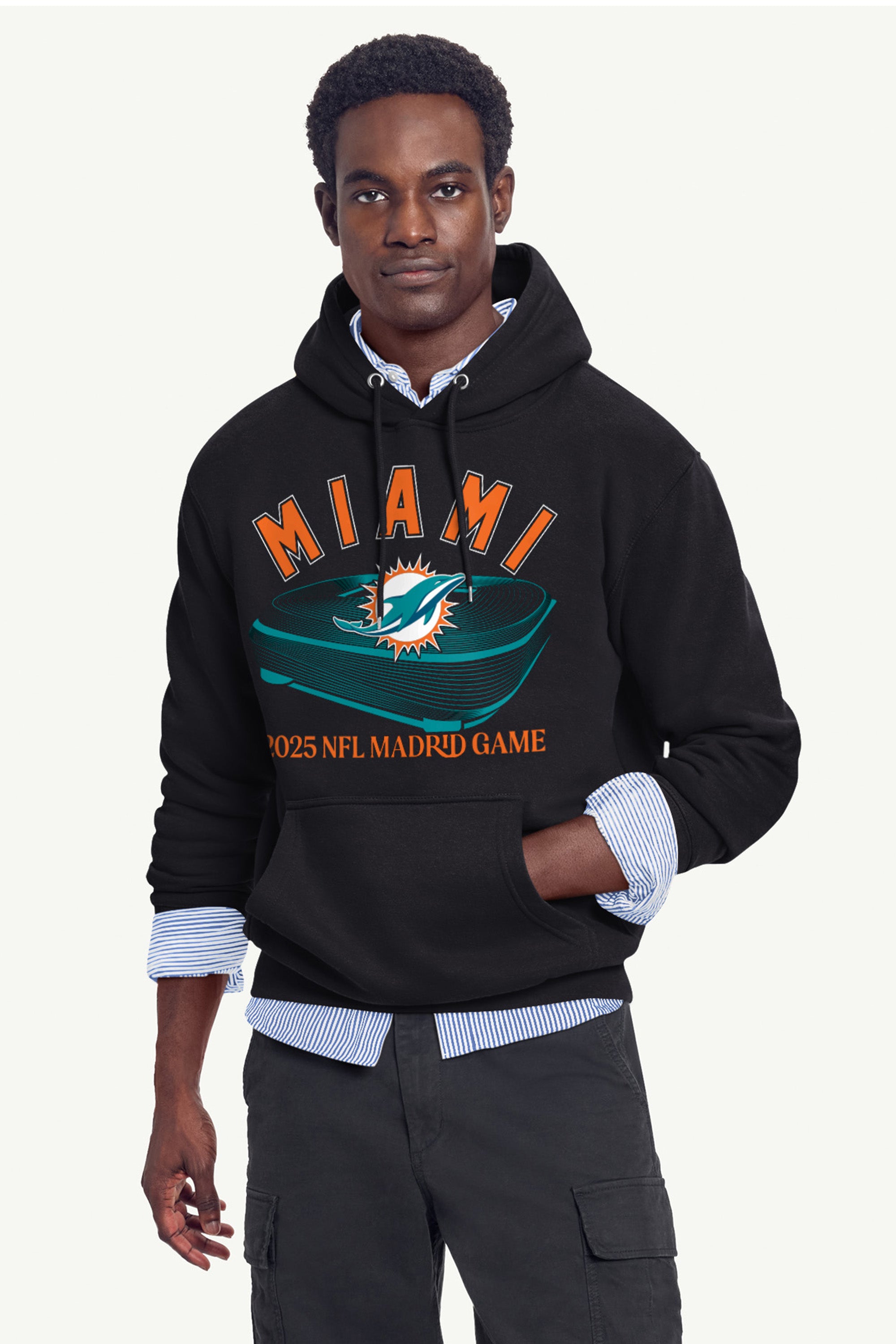 MENS MIAMI DOLPHINS BERNABEAU STADIUM HOODIE View 2 | DTG