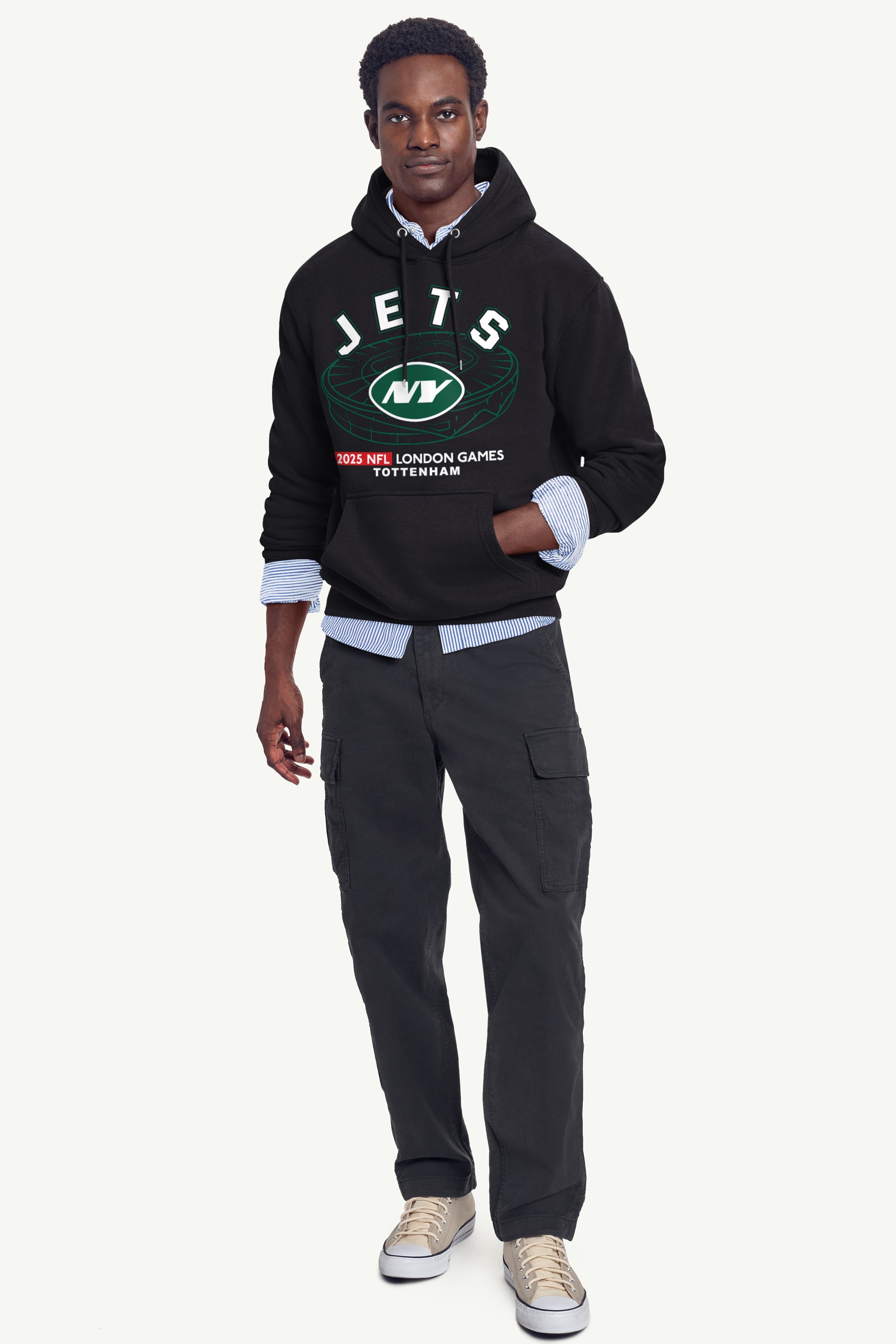 Mens New York Jets London Games Hoodie | NFL | Starter 80s STARTER