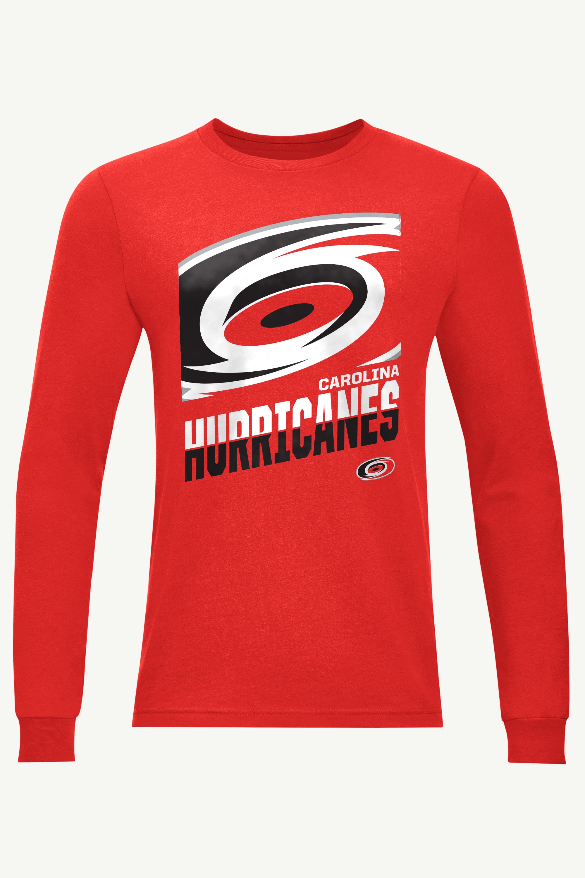 MENS CAROLINA HURRICANES LOGO ZOOM LONG SLEEVE T SHIRT View 1 | NHL