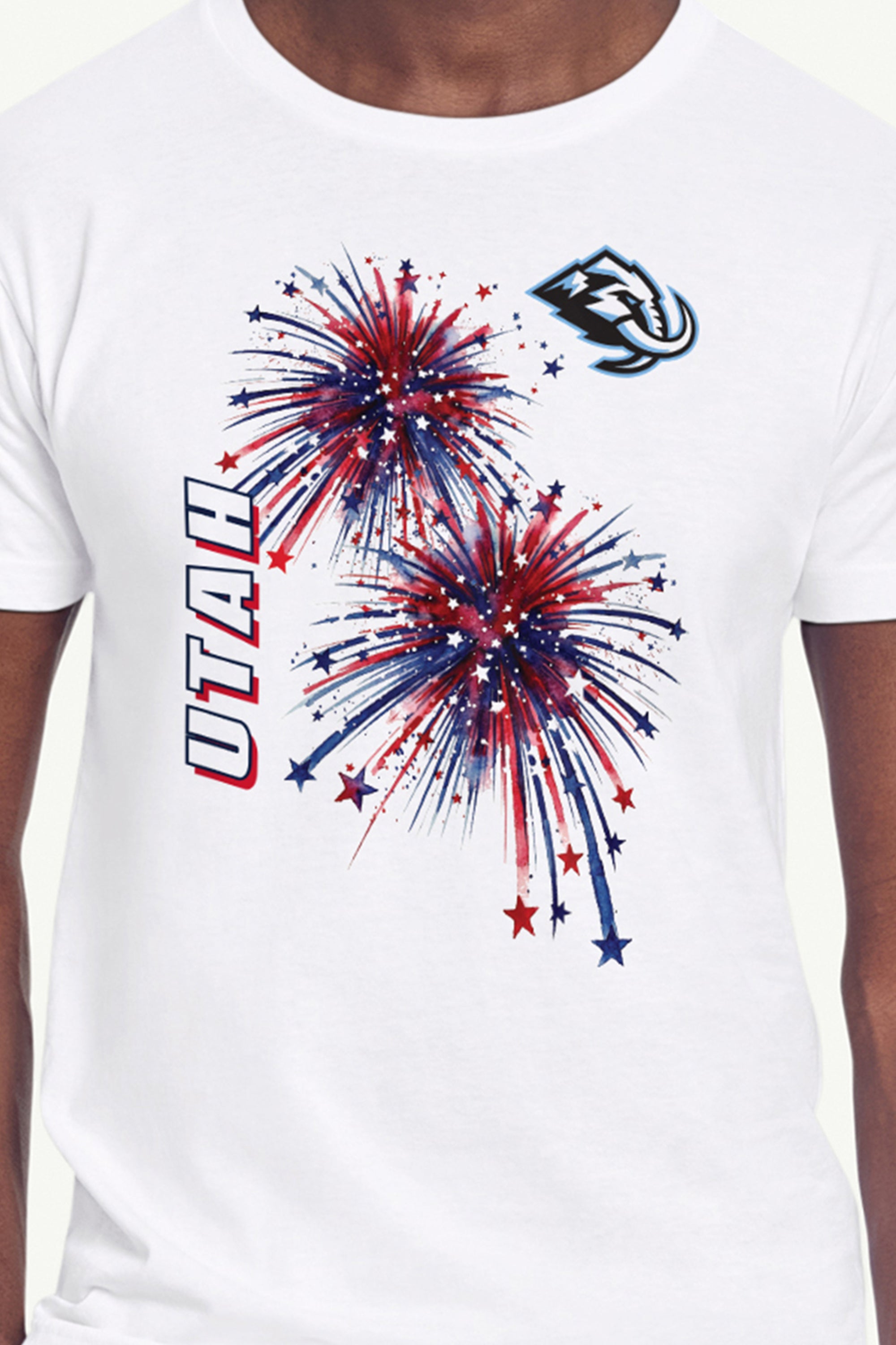 MENS UTAH MAMMOTH AMERICAN SPARKS SHORT SLEEVE T SHIRT View 2