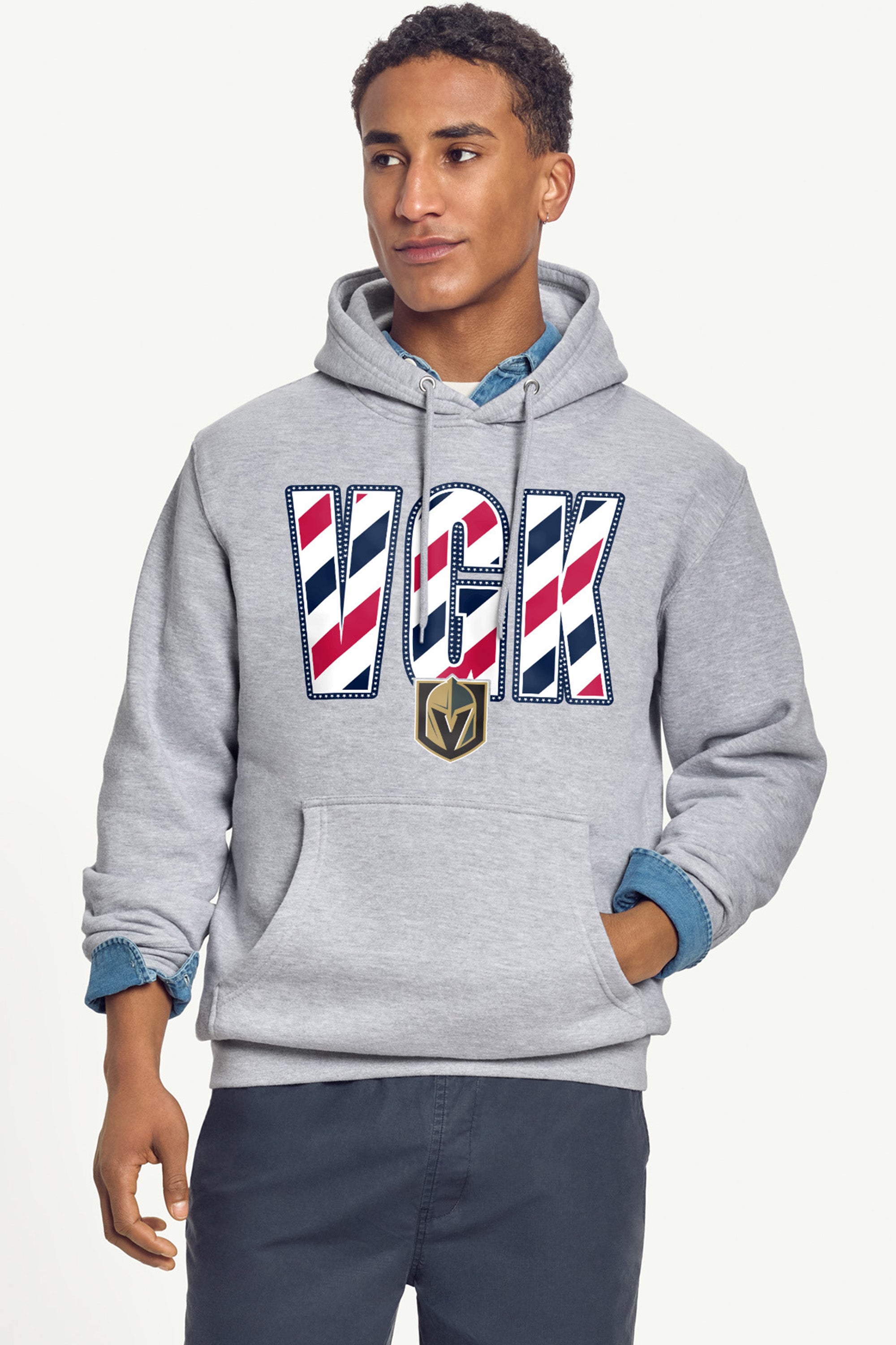 MENS VEGAS GOLDEN KNIGHTS STARS AND STRIPES HOODIE View 4