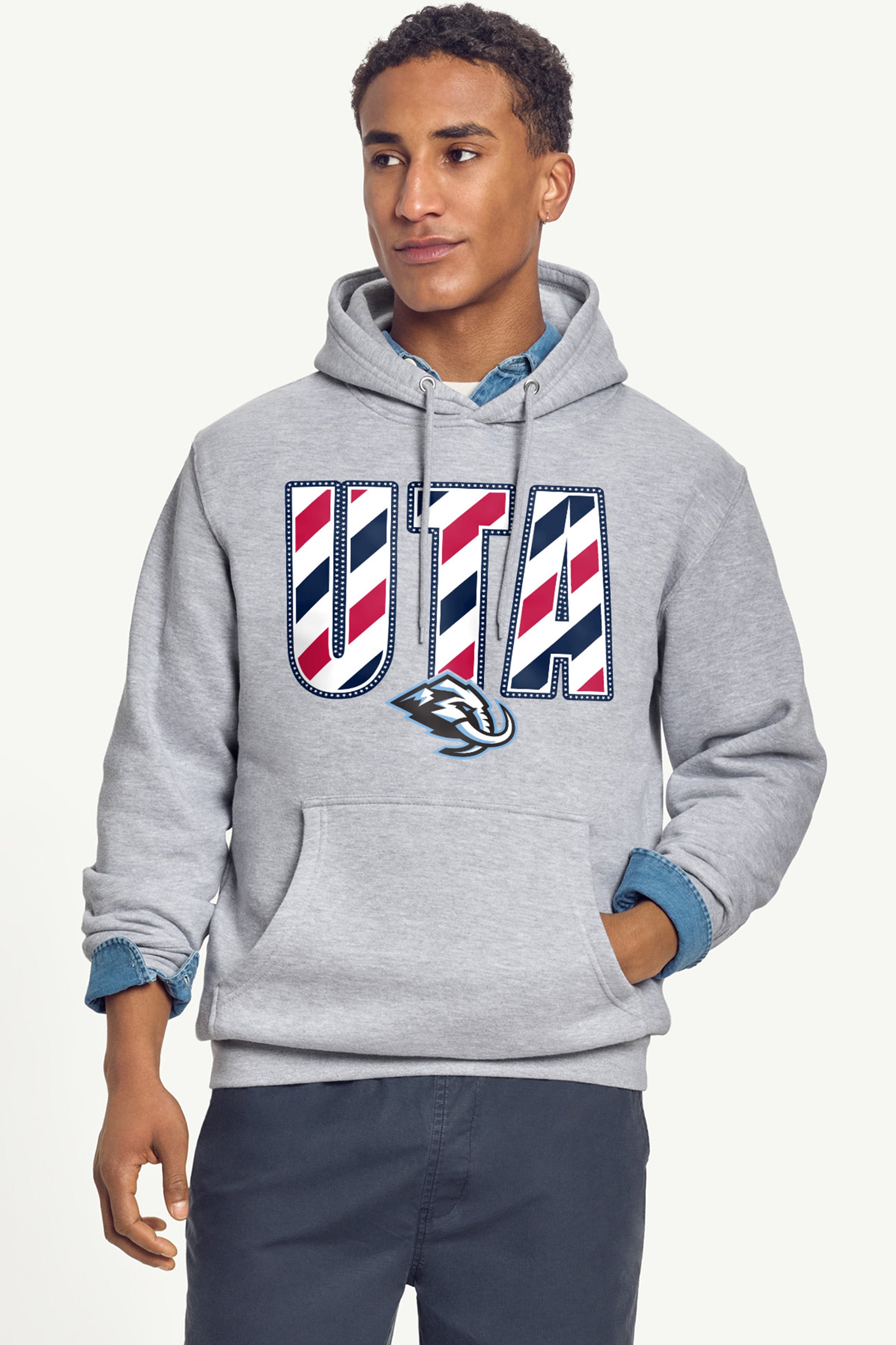 MENS UTAH MAMMOTH STARS AND STRIPES HOODIE View 4