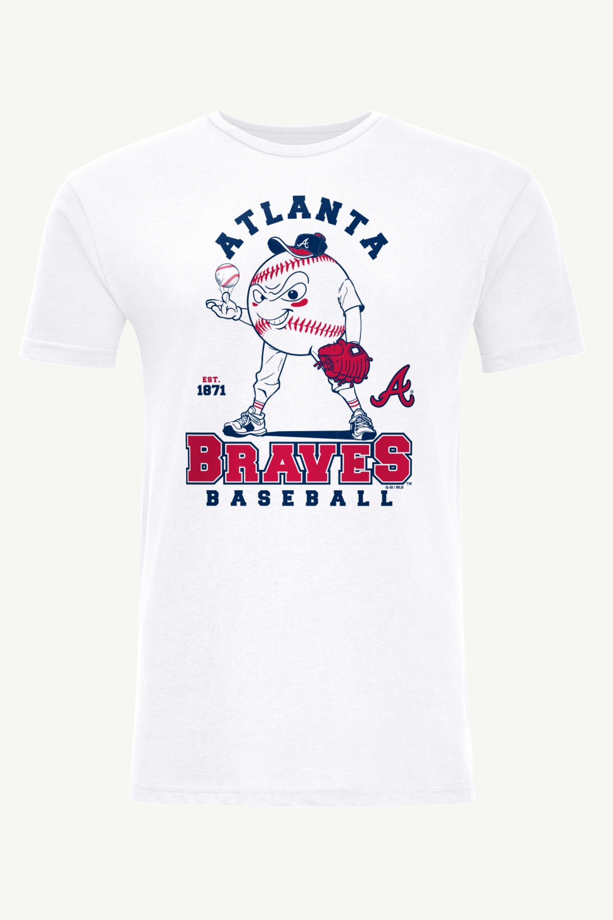 MENS ATLANTA BRAVES BASEBALL CHARACTER SHORT SLEEVE T SHIRT View 1 | Atlanta Braves
