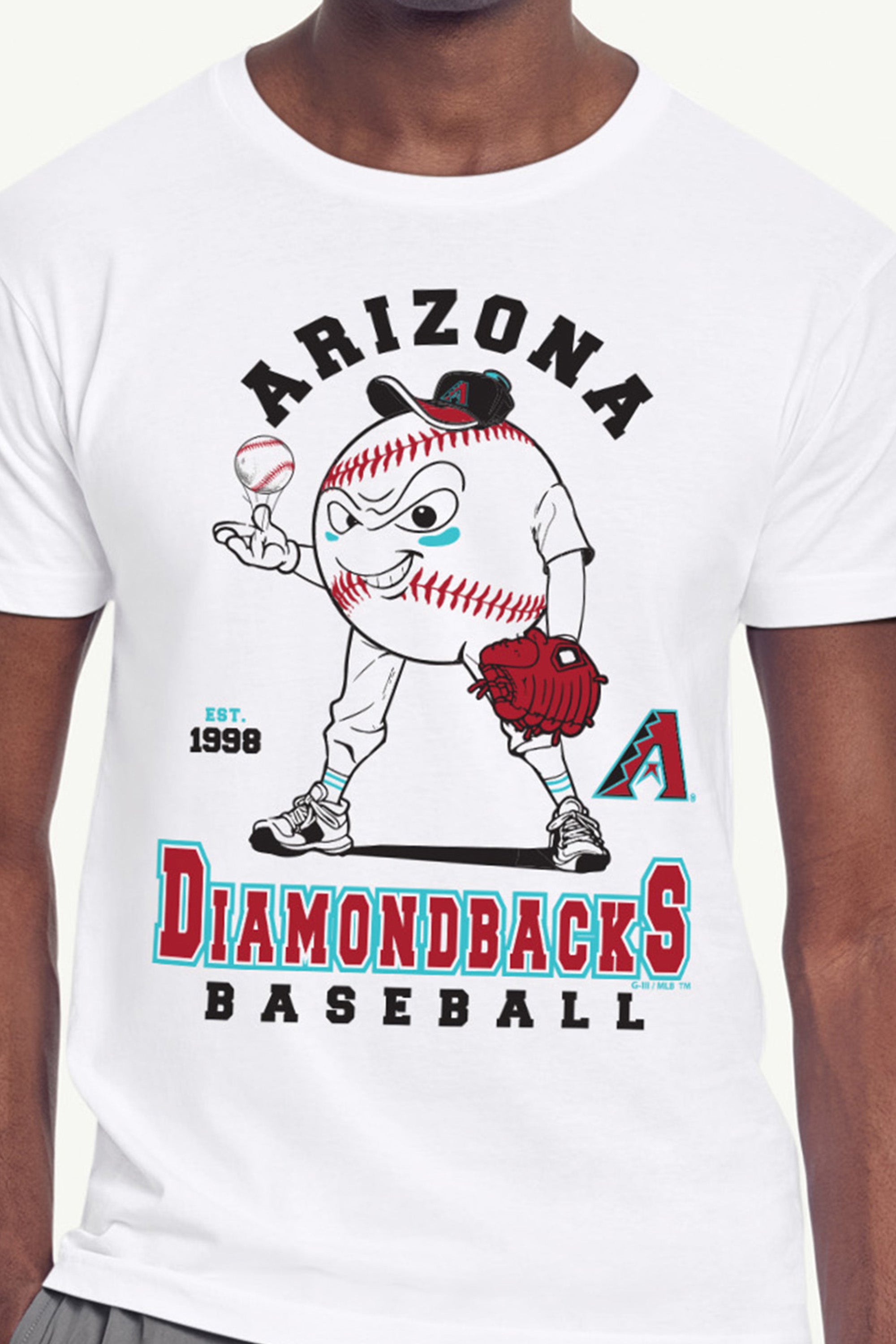 MENS ARIZONA DIAMONDBACKS BASEBALL CHARACTER SHORT SLEEVE T SHIRT View 2