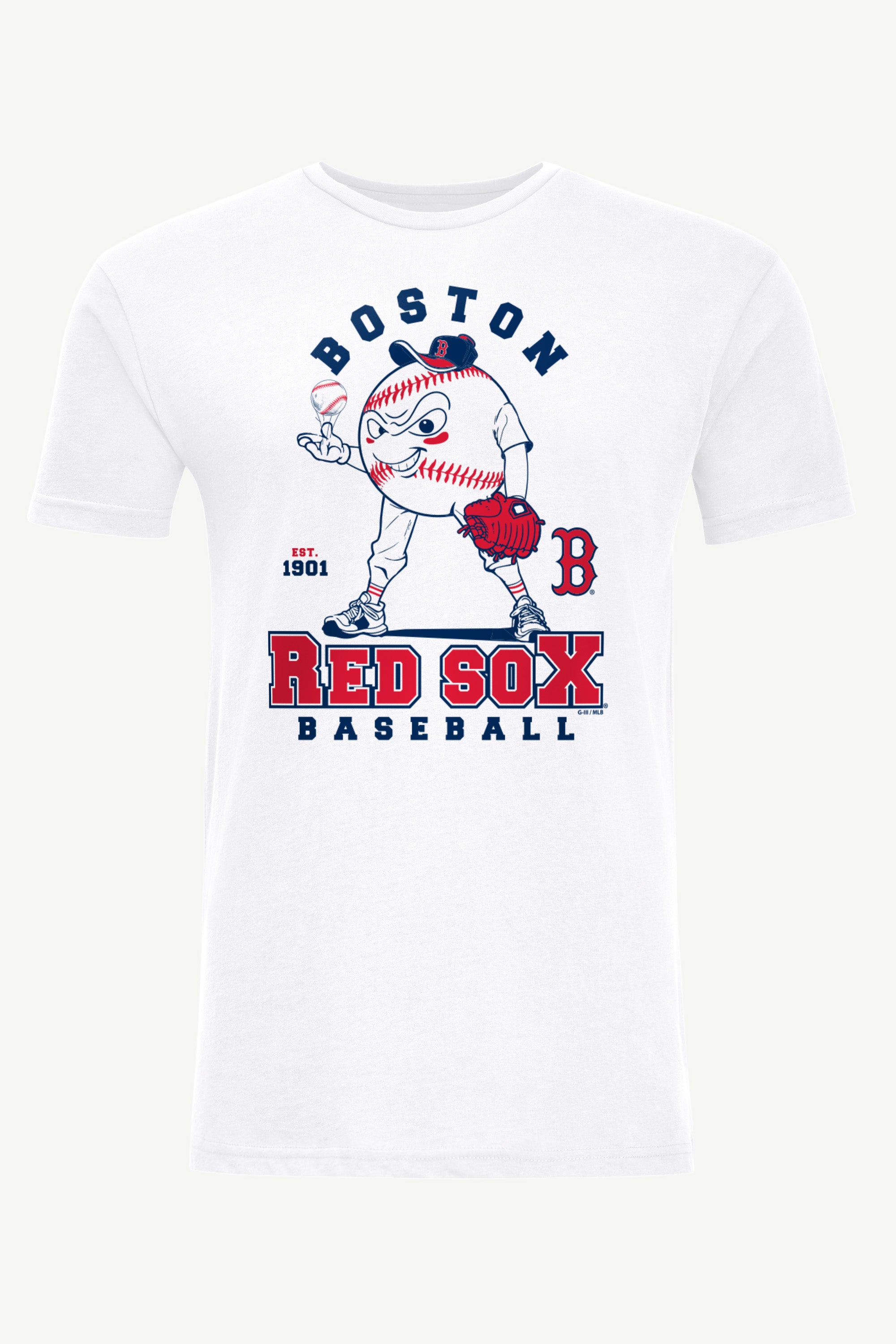 MENS BOSTON RED SOX BASEBALL CHARACTER SHORT SLEEVE T SHIRT View 1