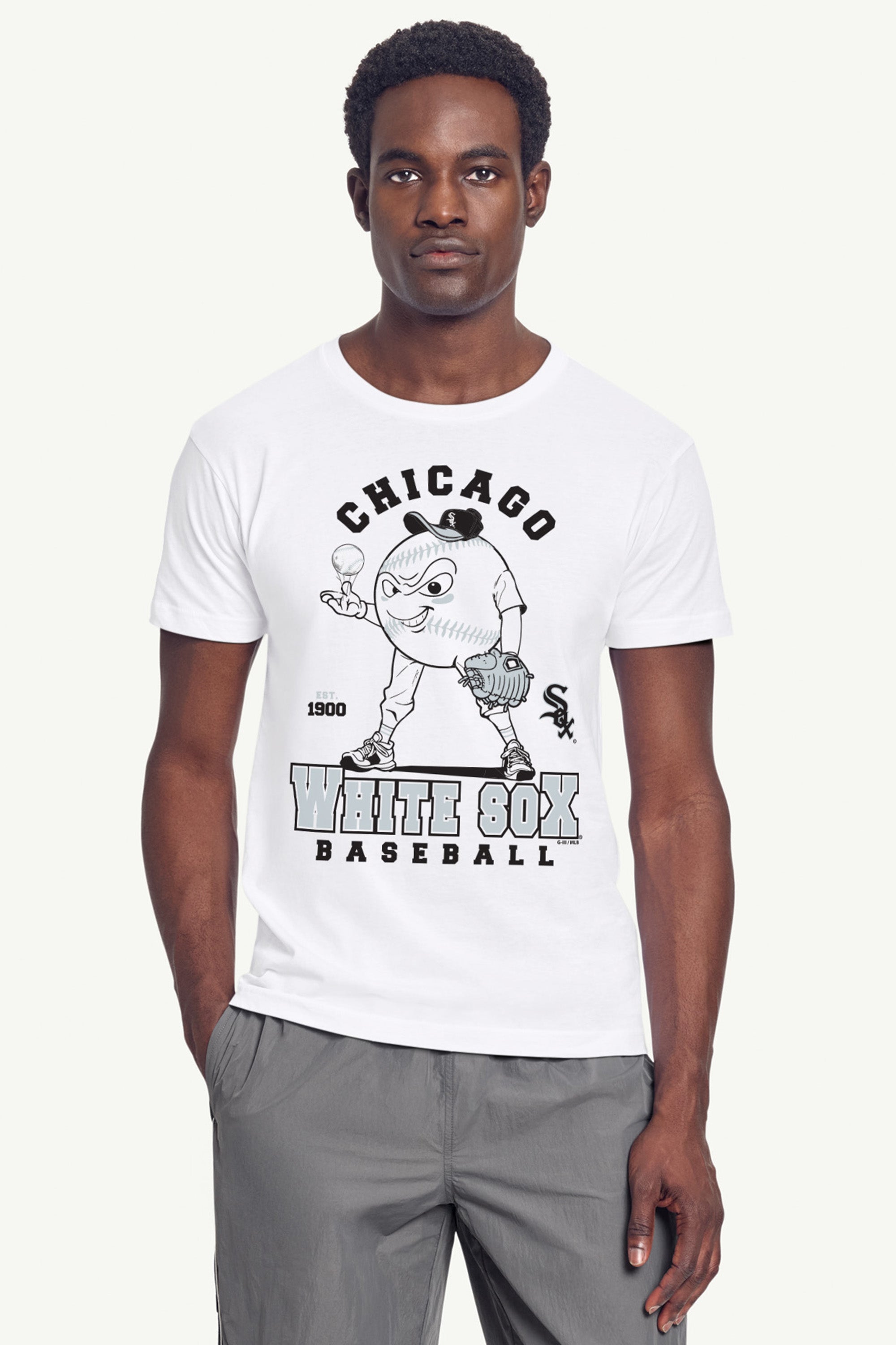 MENS CHICAGO WHITE SOX  BASEBALL CHARACTER SHORT SLEEVE T SHIRT View 3 | Men's New Arrivals