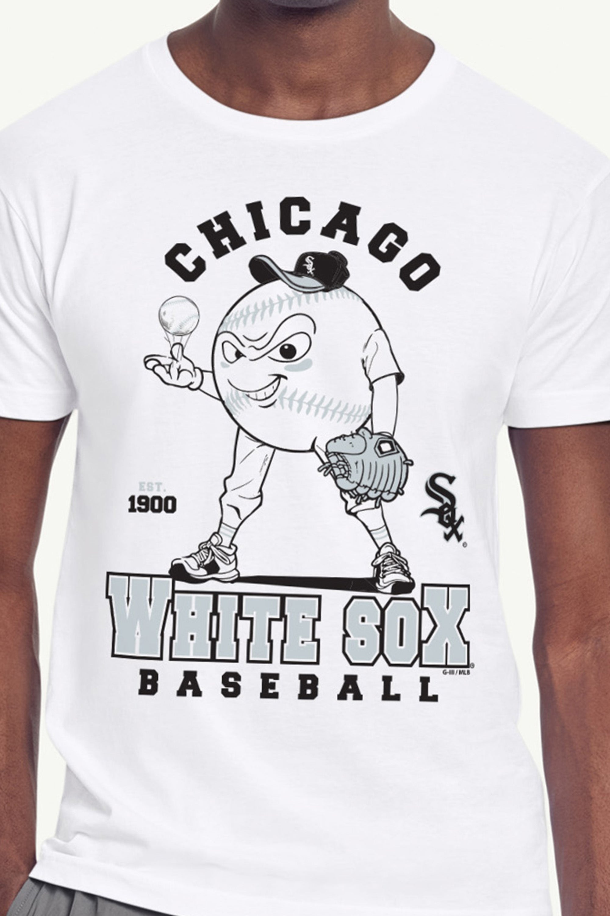 MENS CHICAGO WHITE SOX  BASEBALL CHARACTER SHORT SLEEVE T SHIRT View 2 | New Arrivals
