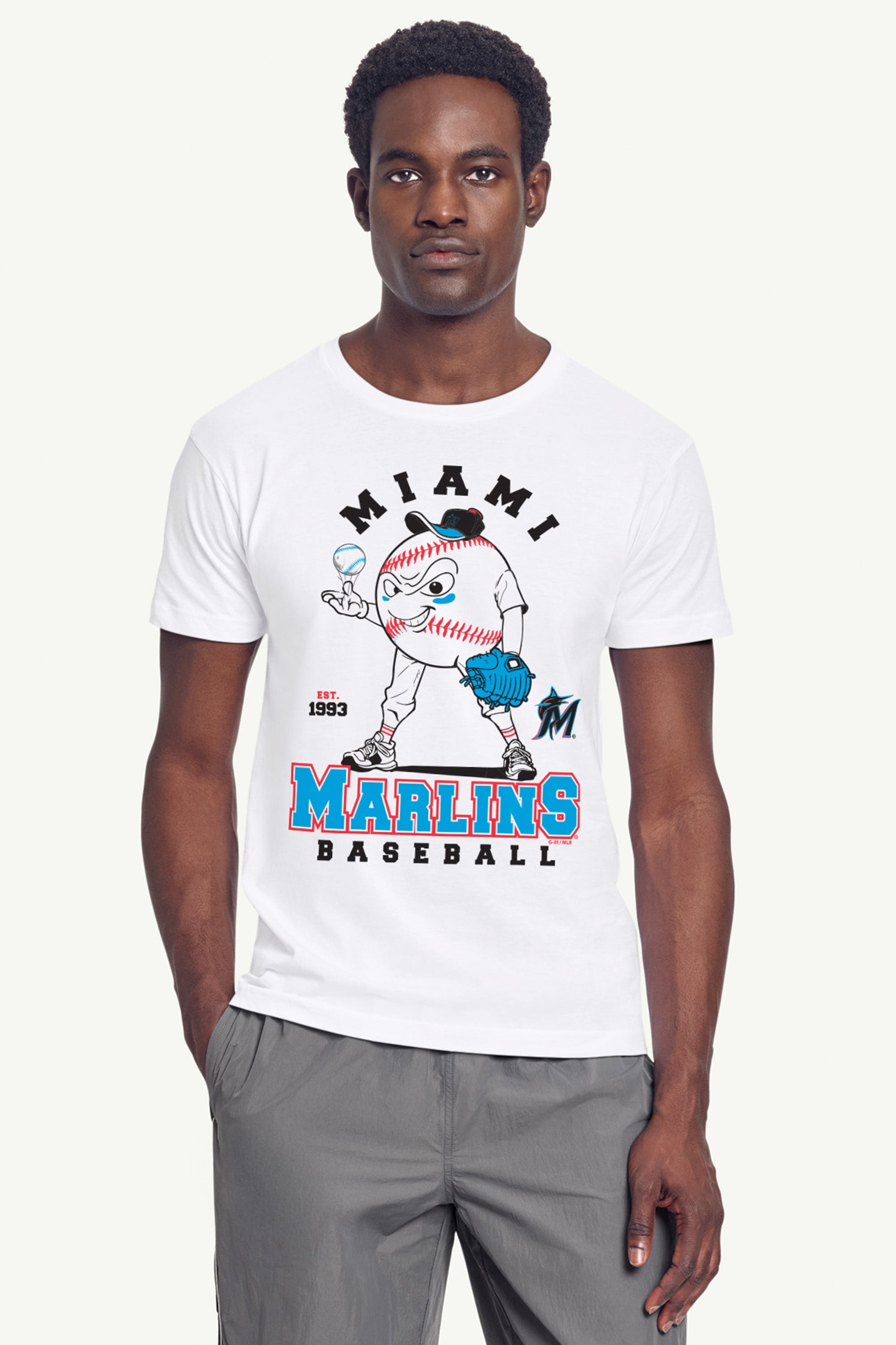 MENS MIAMI MARLINS BASEBALL CHARACTER SHORT SLEEVE T SHIRT View 3