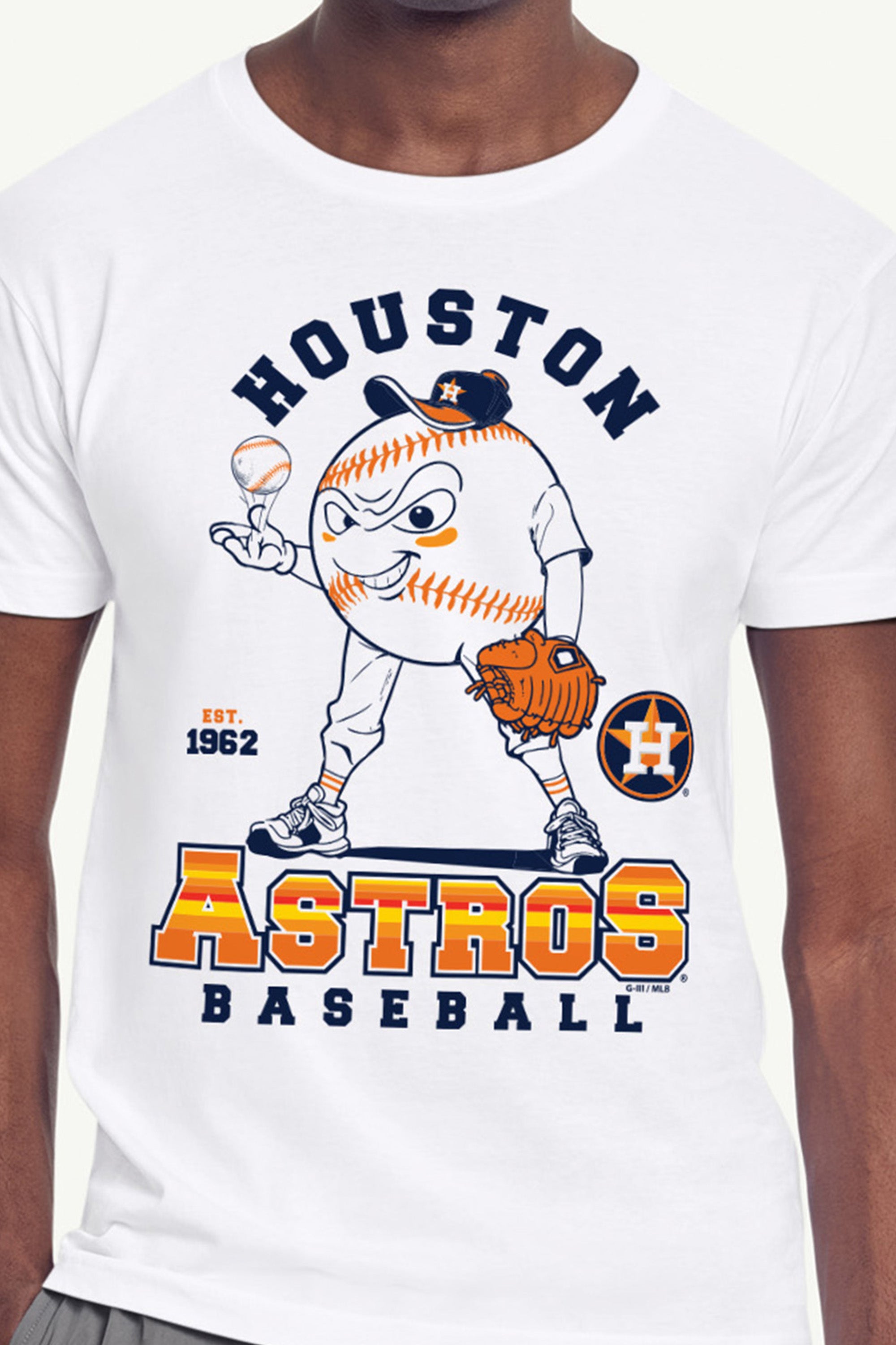 MENS HOUSTON ASTROS BASEBALL CHARACTER SHORT SLEEVE T SHIRT View 2
