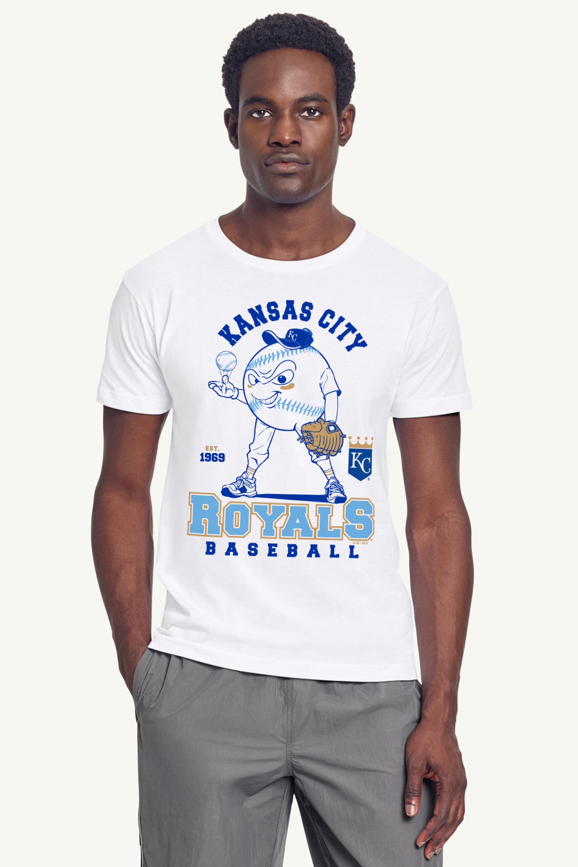 MENS KANSAS CITY ROYALS BASEBALL CHARACTER SHORT SLEEVE T SHIRT View 3