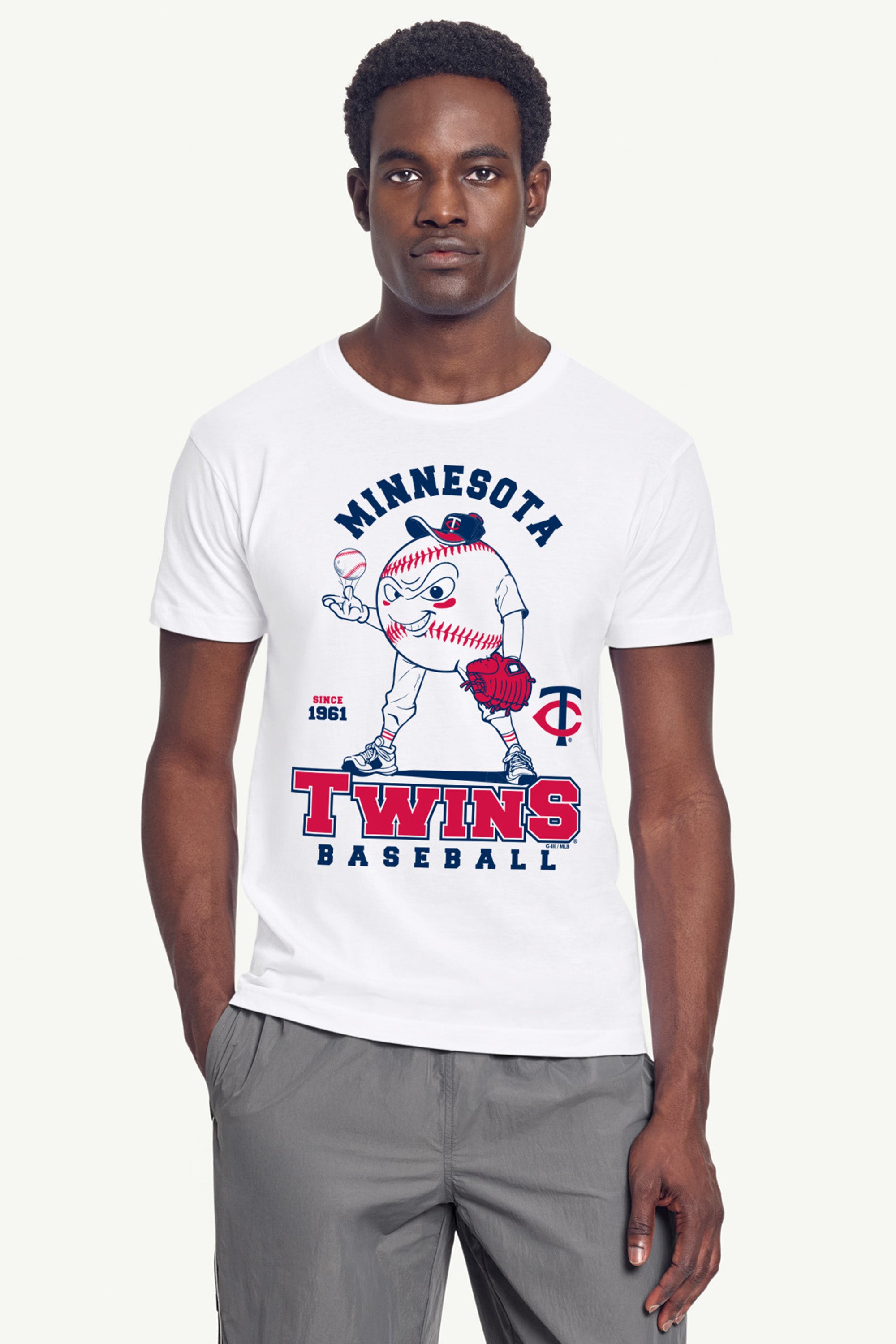 MENS MINNESOTA TWINS BASEBALL CHARACTER SHORT SLEEVE T SHIRT View 3