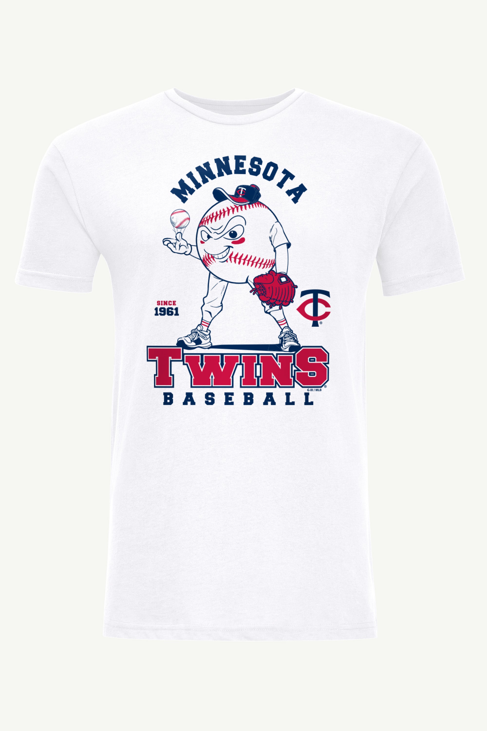 MENS MINNESOTA TWINS BASEBALL CHARACTER SHORT SLEEVE T SHIRT View 1