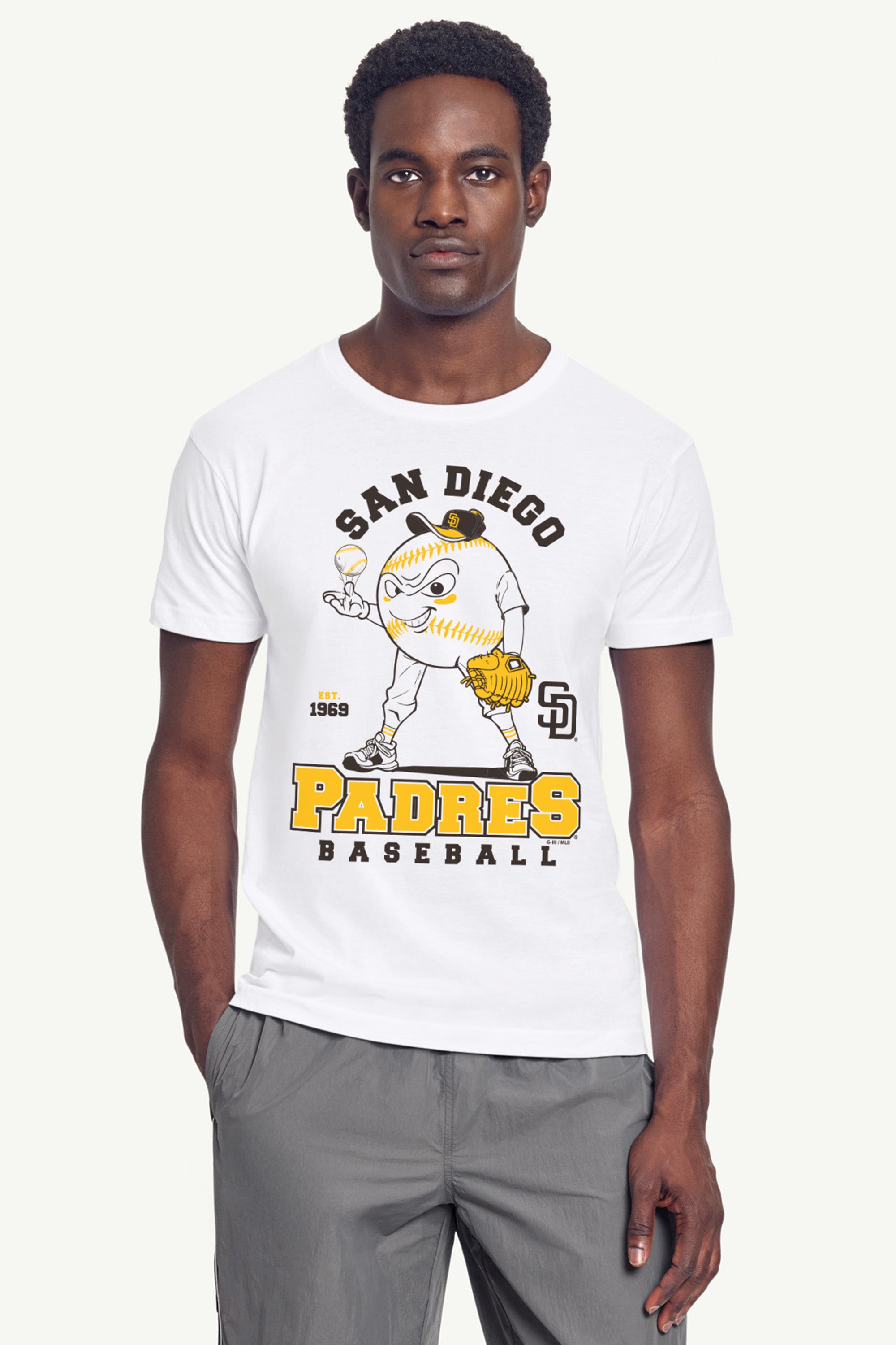 MENS SAN DIEGO PADRES BASEBALL CHARACTER SHORT SLEEVE T SHIRT View 3