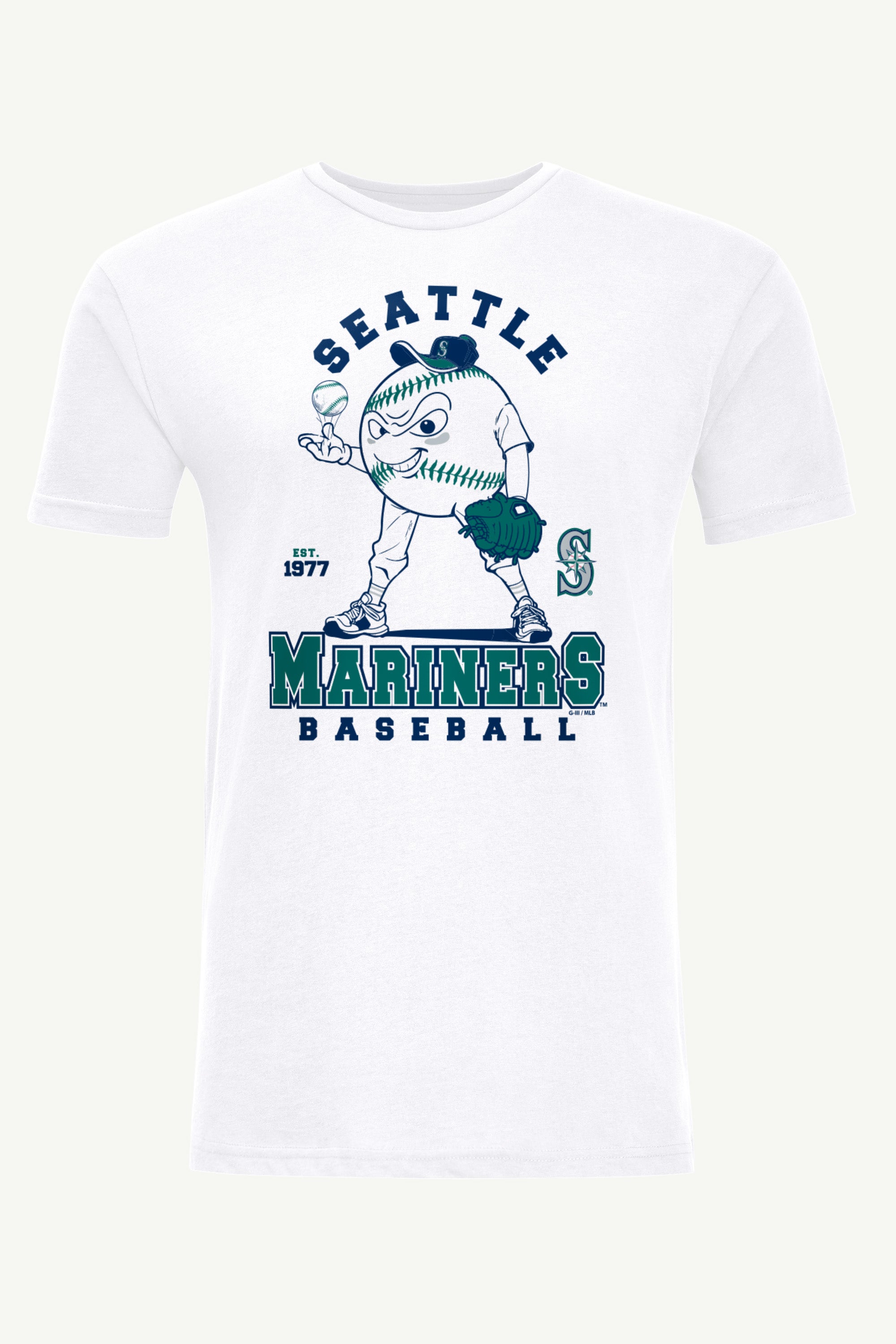 MENS SEATTLE MARINERS BASEBALL CHARACTER SHORT SLEEVE T SHIRT View 1