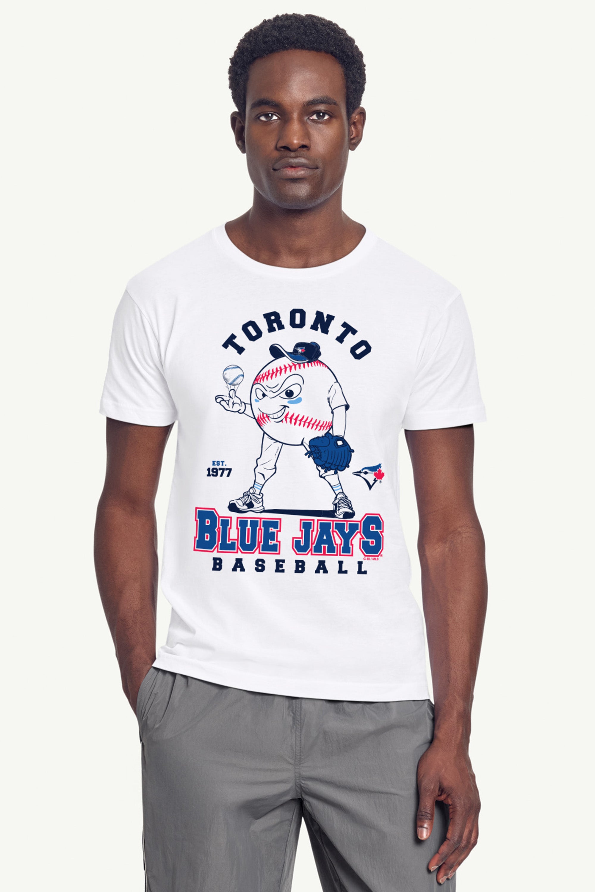 MENS TORONTO BLUE JAYS BASEBALL CHARACTER SHORT SLEEVE T SHIRT View 3