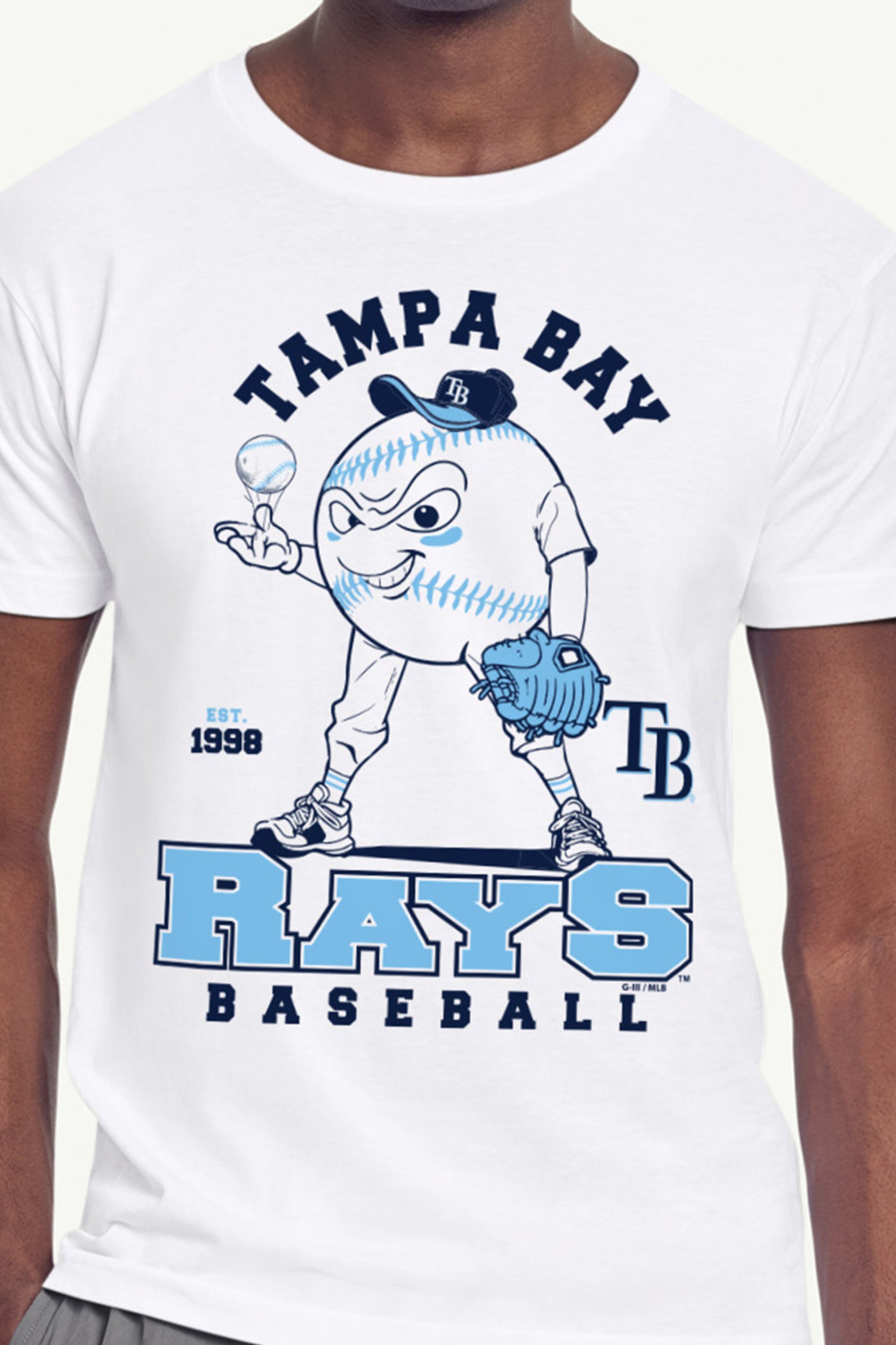 MENS TAMPA BAY RAYS BASEBALL CHARACTER SHORT SLEEVE T SHIRT View 2 | Tampa Bay Rays