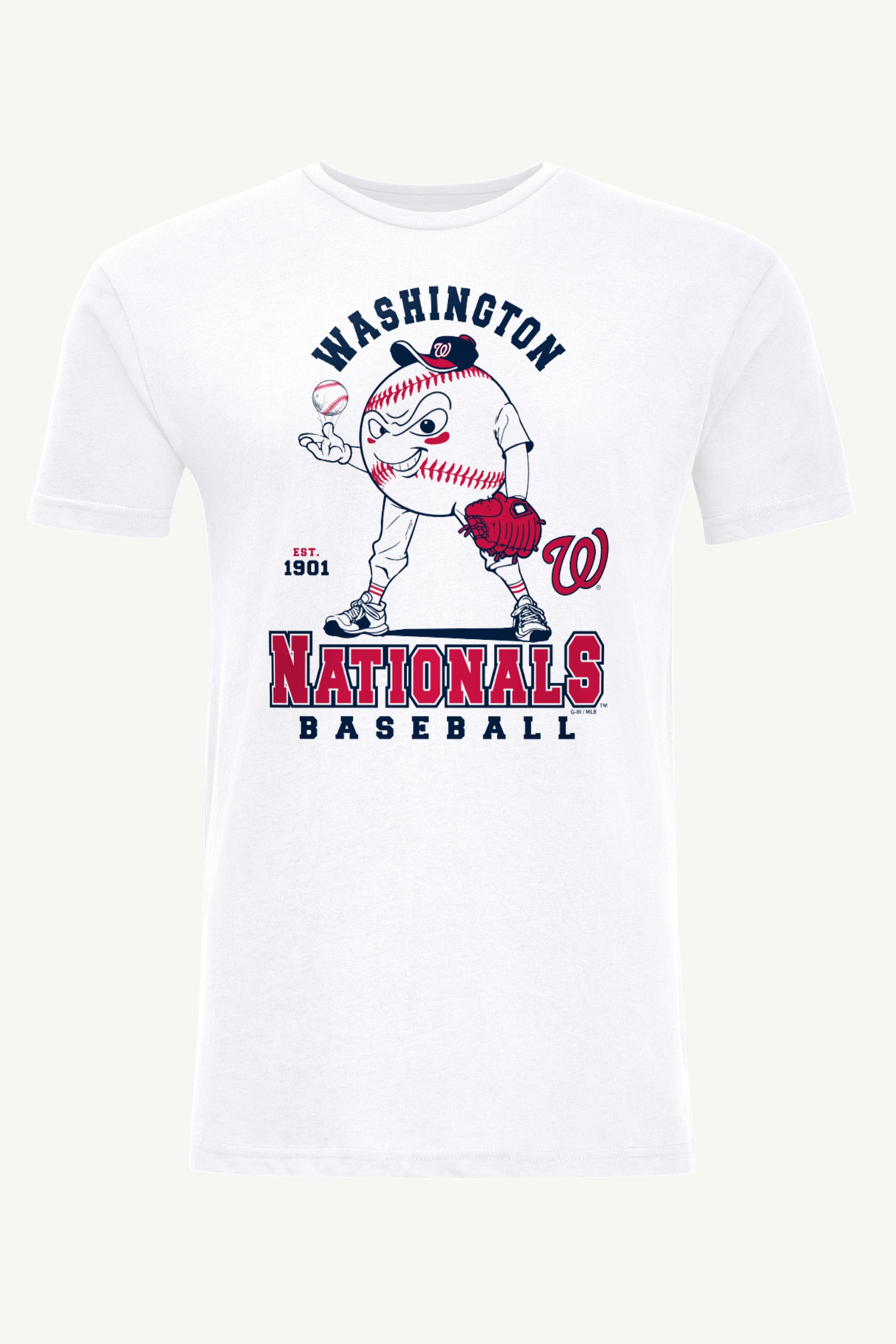 MENS WASHINGTON NATIONALS BASEBALL CHARACTER SHORT SLEEVE T SHIRT View 1