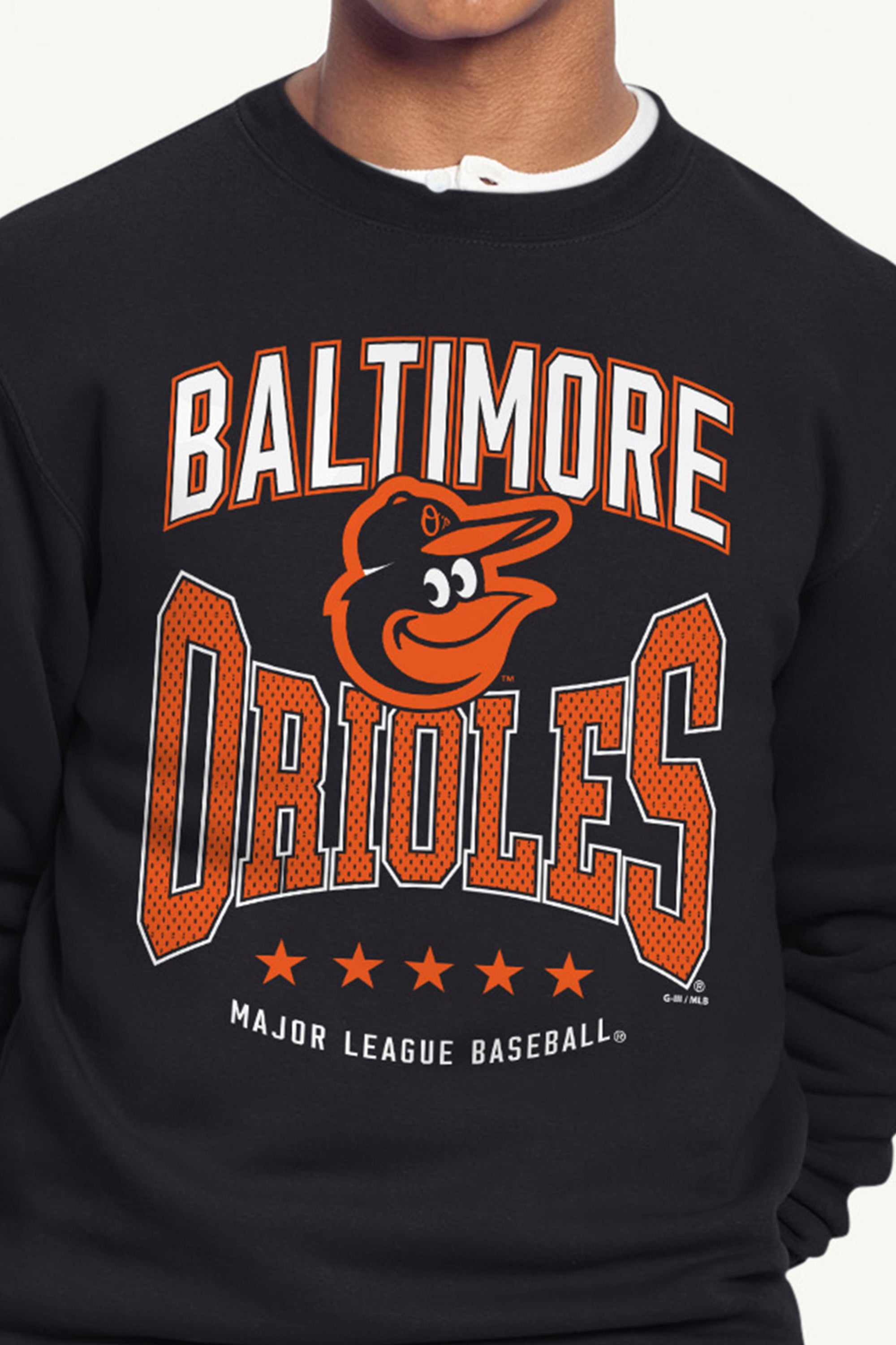 MENS BALTIMORE ORIOLES CENTER SQUEEZE SWEATSHIRT View 4