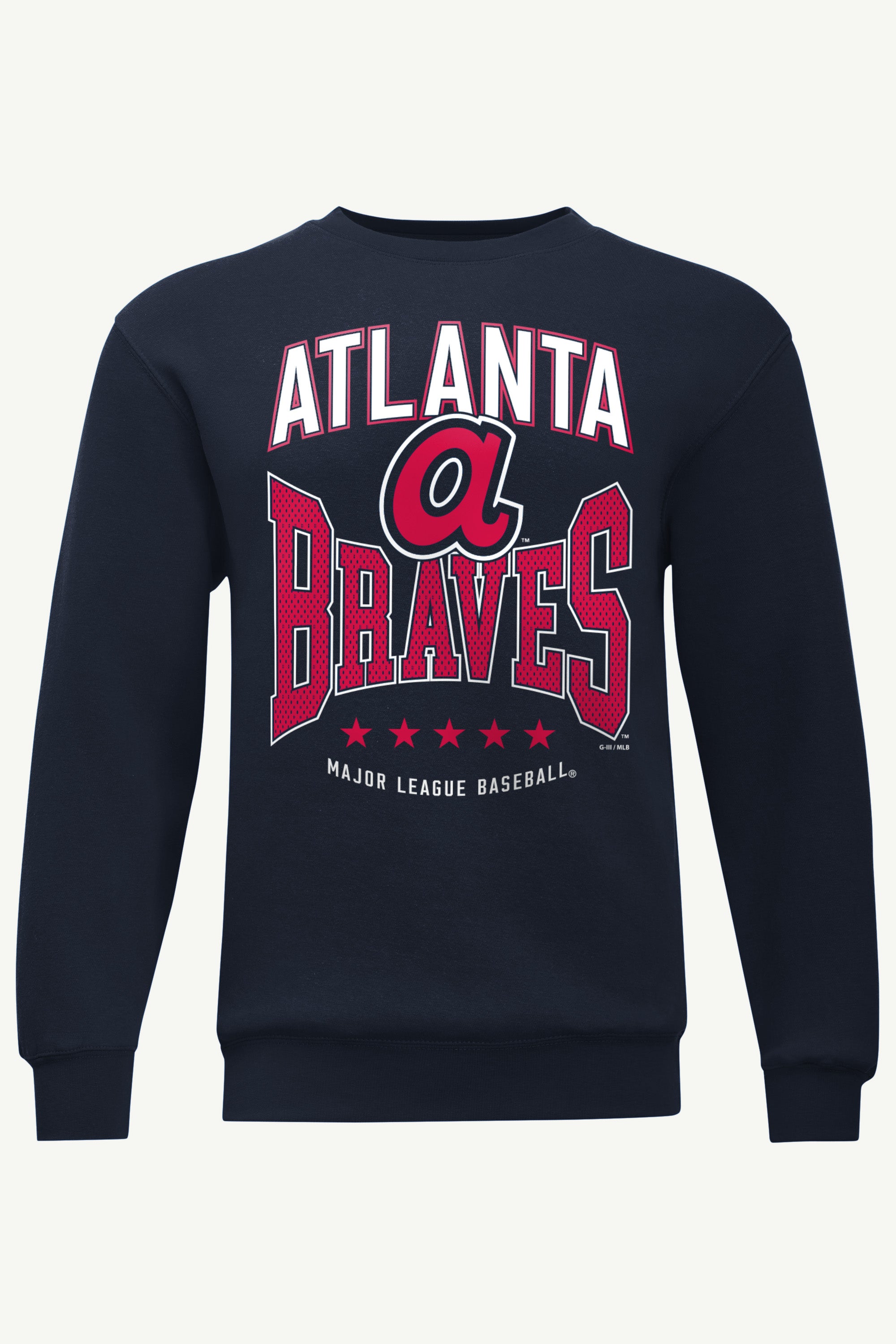 MENS ATLANTA BRAVES CENTER SQUEEZE SWEATSHIRT View 1 | MLB MENS ATLANTA BRAVES CENTER SQUEEZE SWEATSHIRT View 1 | MLB