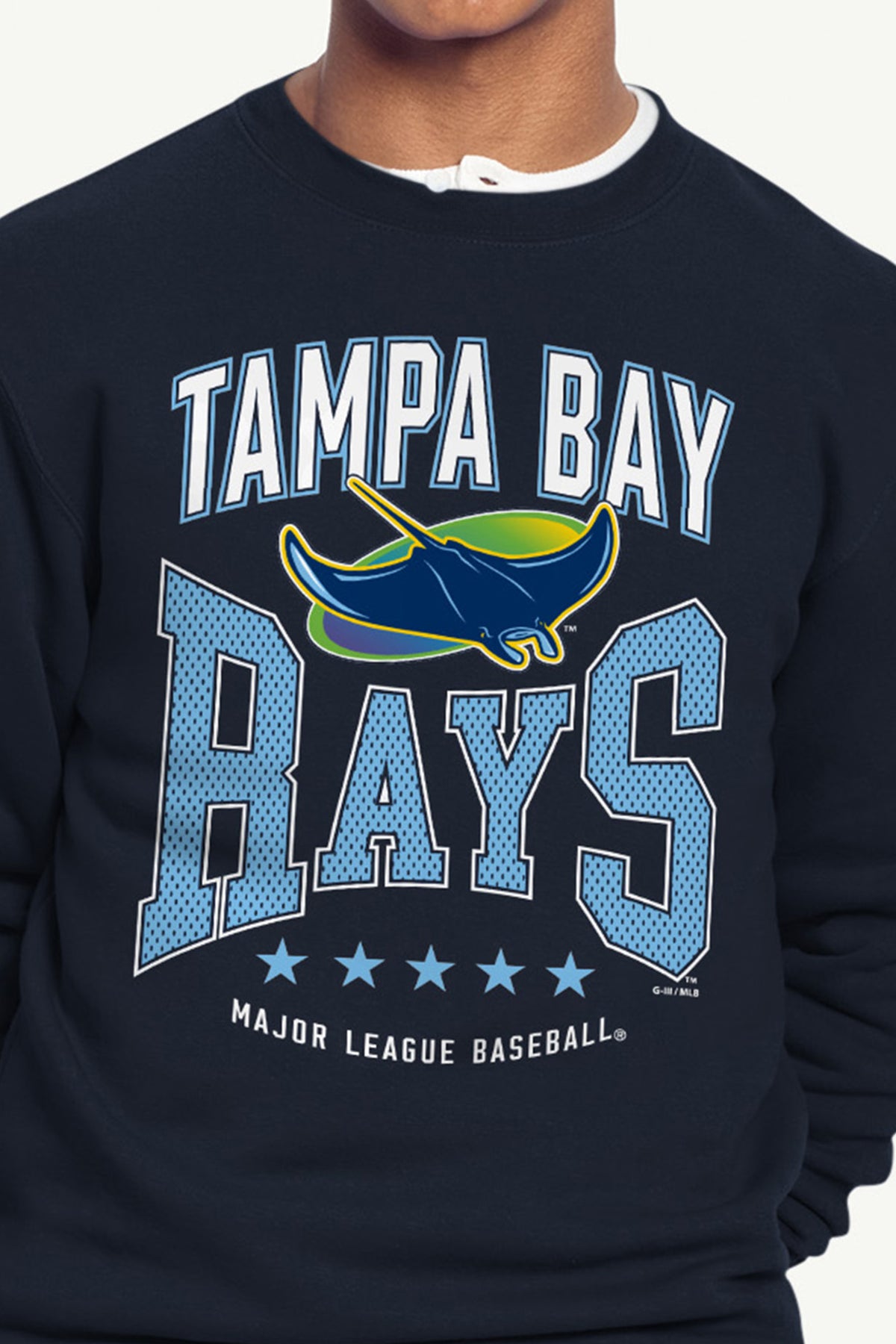 MENS TAMPA BAY RAYS CENTER SQUEEZE SWEATSHIRT View 4 | MLB