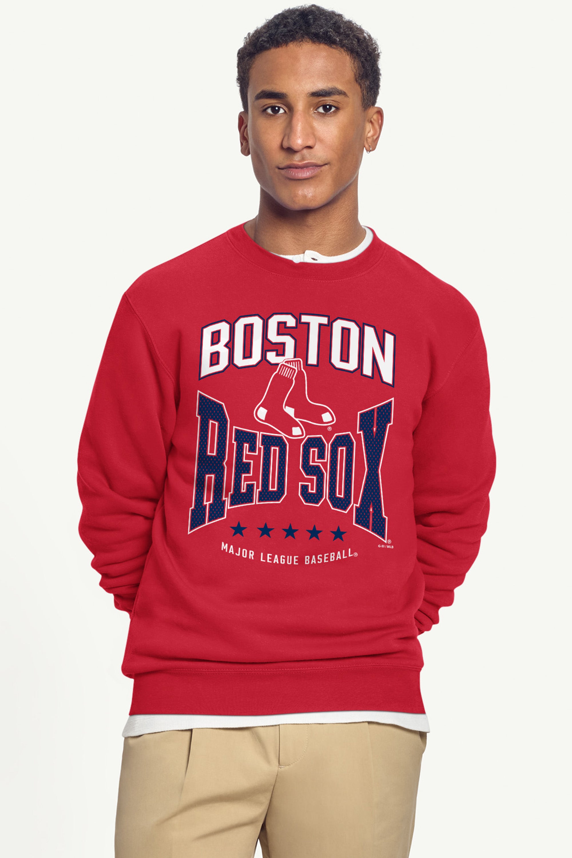 MENS BOSTON RED SOX CENTER SQUEEZE SWEATSHIRT View 3