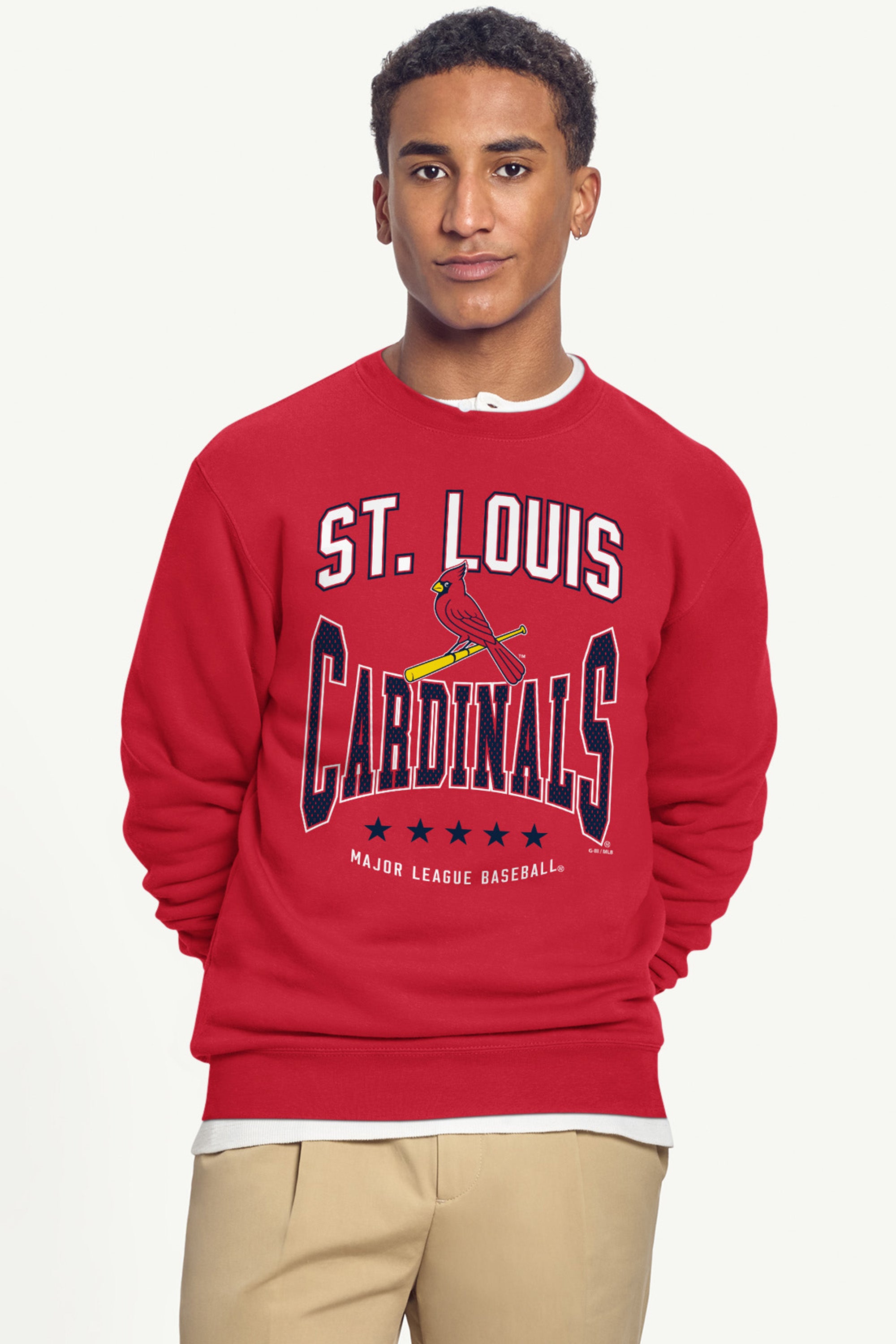 MENS ST. LOUIS CARDINALS CENTER SQUEEZE SWEATSHIRT View 3