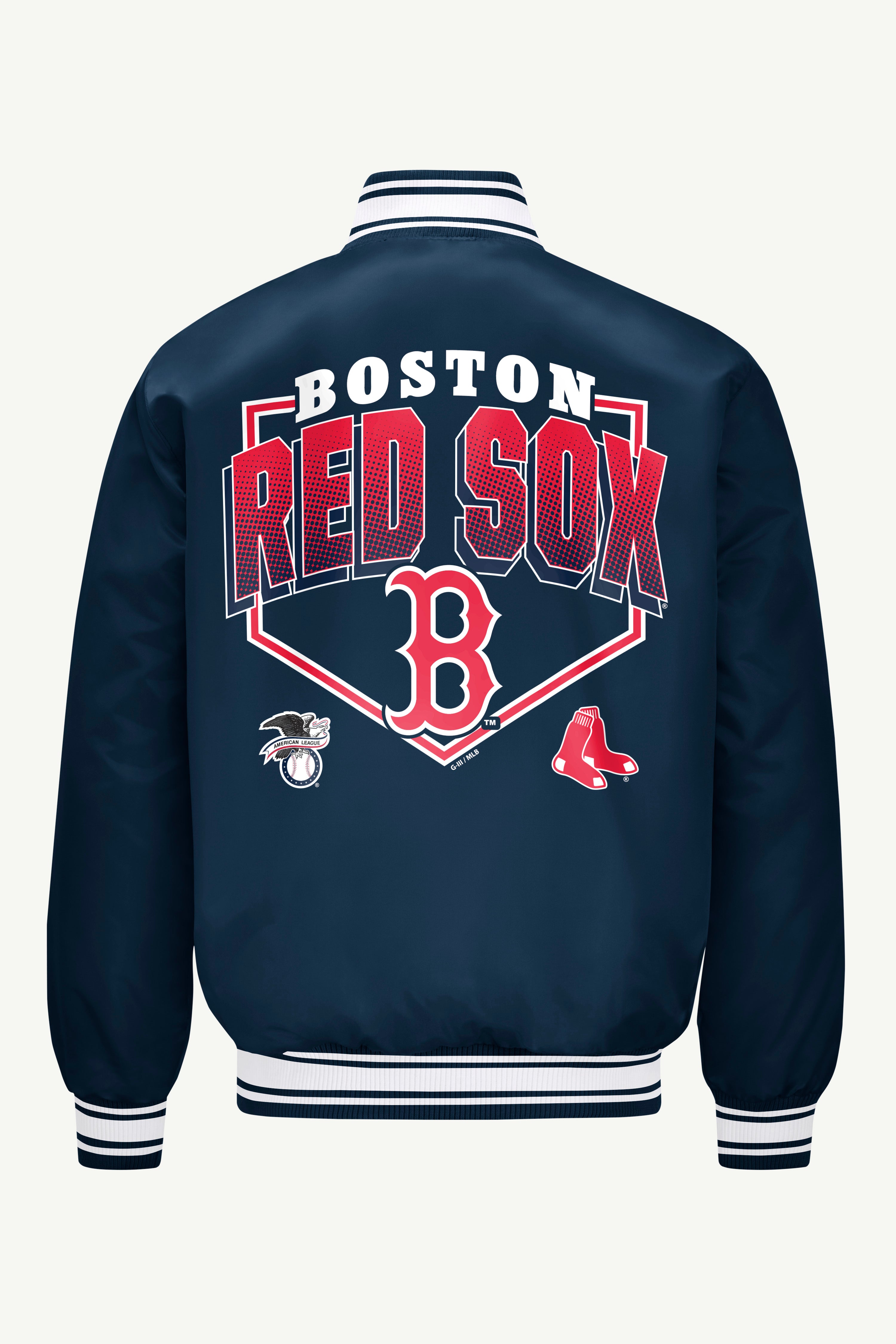 MENS BOSTON RED SOX PRINTED HOMEPLATE SATIN VARSITY JACKET View 2 | Satin Varsity Jackets MENS BOSTON RED SOX PRINTED HOMEPLATE SATIN VARSITY JACKET View 2 | Satin Varsity Jackets