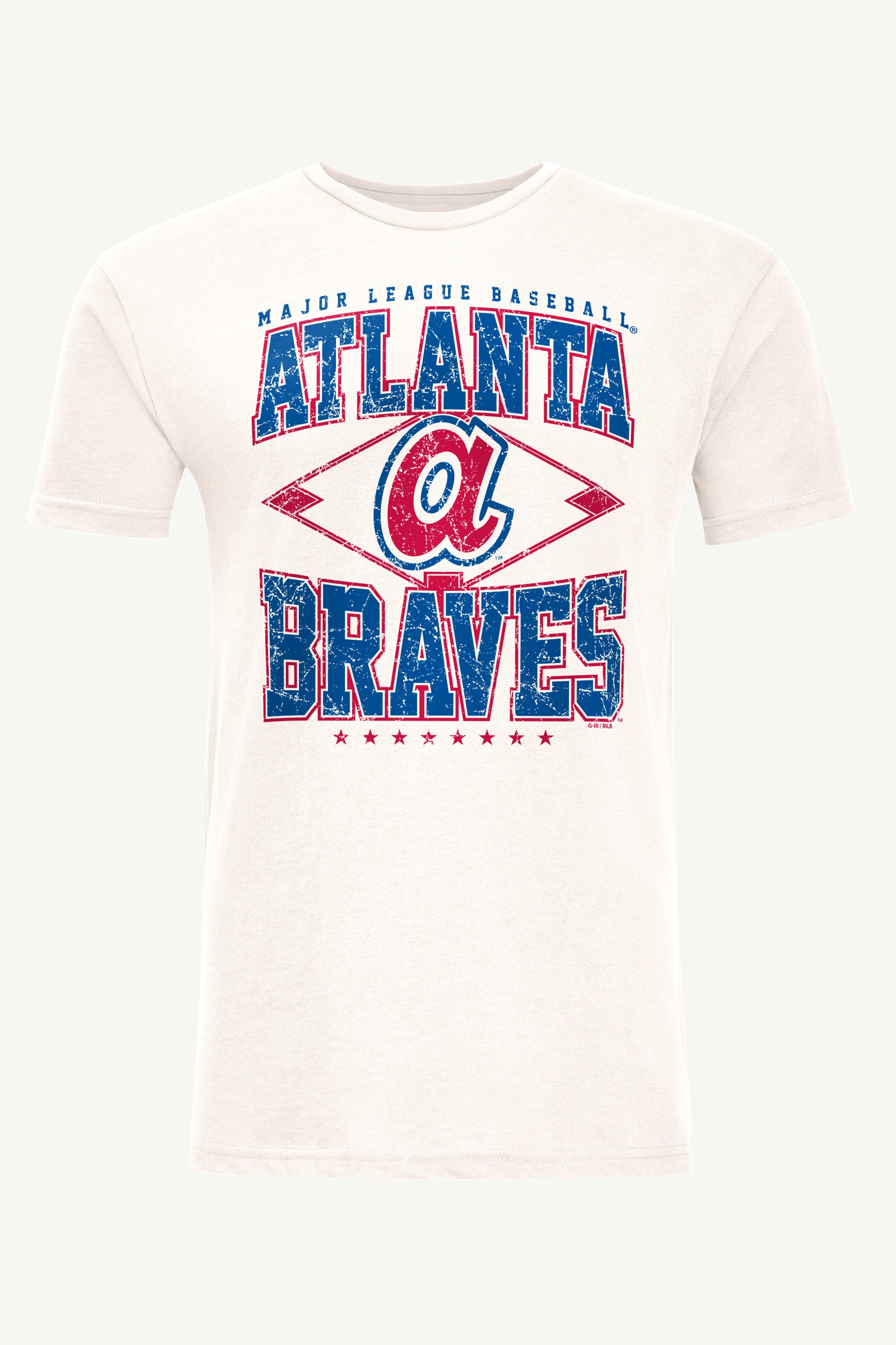 MENS ATLANTA BRAVES DISTRESSED COOPERSTOWN DIAMOND SHORT SLEEVE T SHIRT View 1 | Men's New Arrivals
