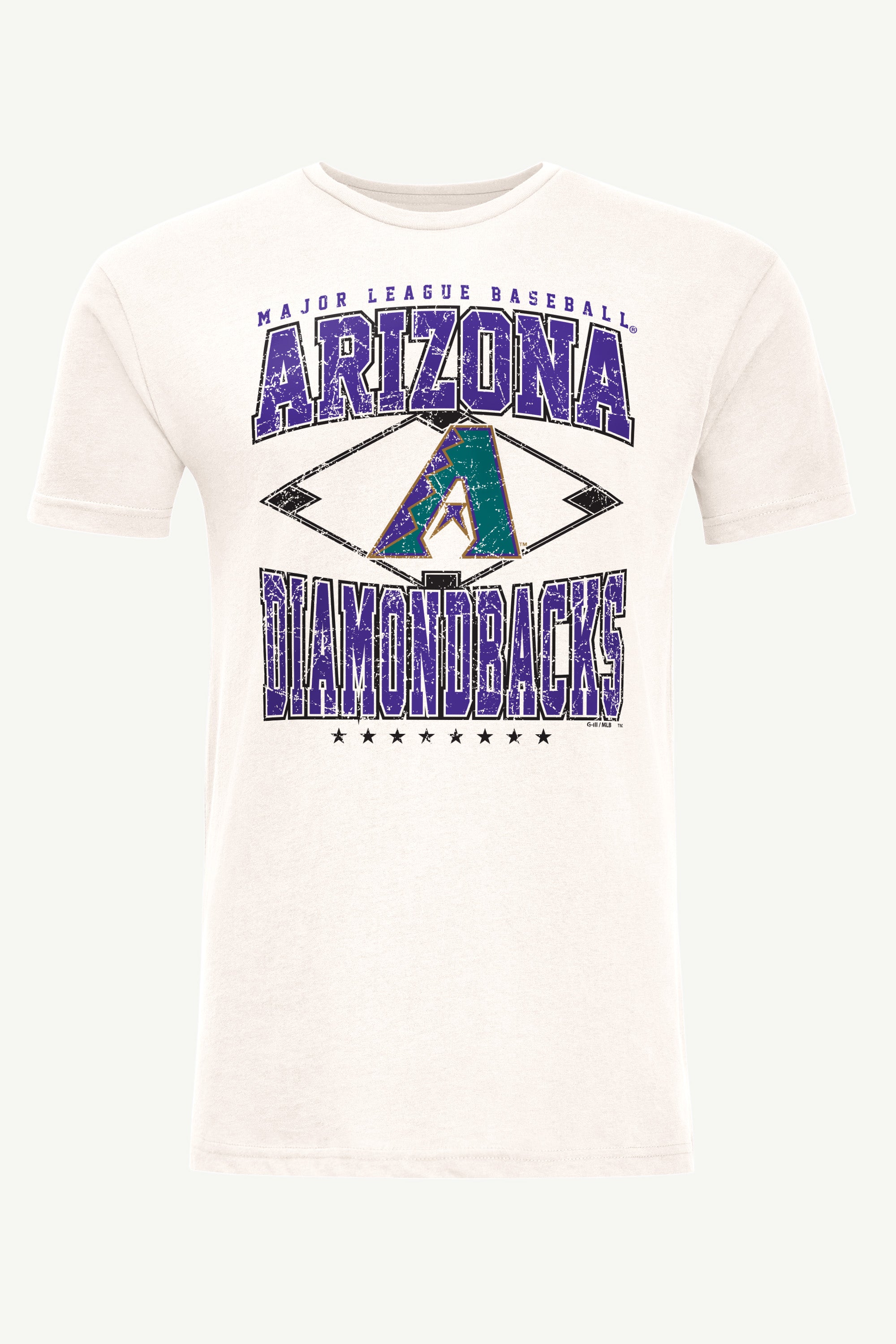 MENS ARIZONA DIAMONDBACKS DISTRESSED COOPERSTOWN DIAMOND SHORT SLEEVE T SHIRT View 1