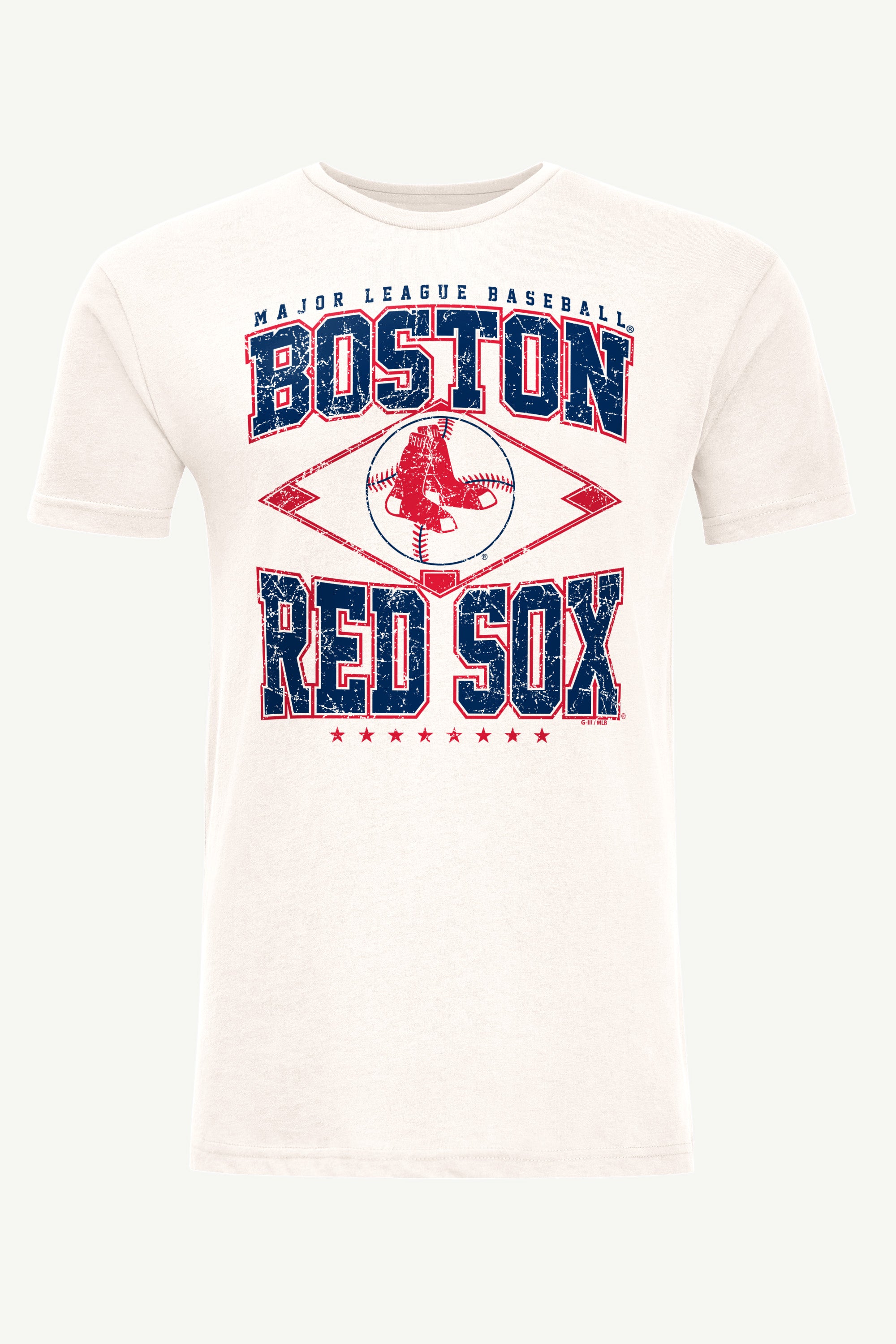 MENS BOSTON RED SOX  DISTRESSED COOPERSTOWN DIAMOND SHORT SLEEVE T SHIRT View 1 | New Arrivals