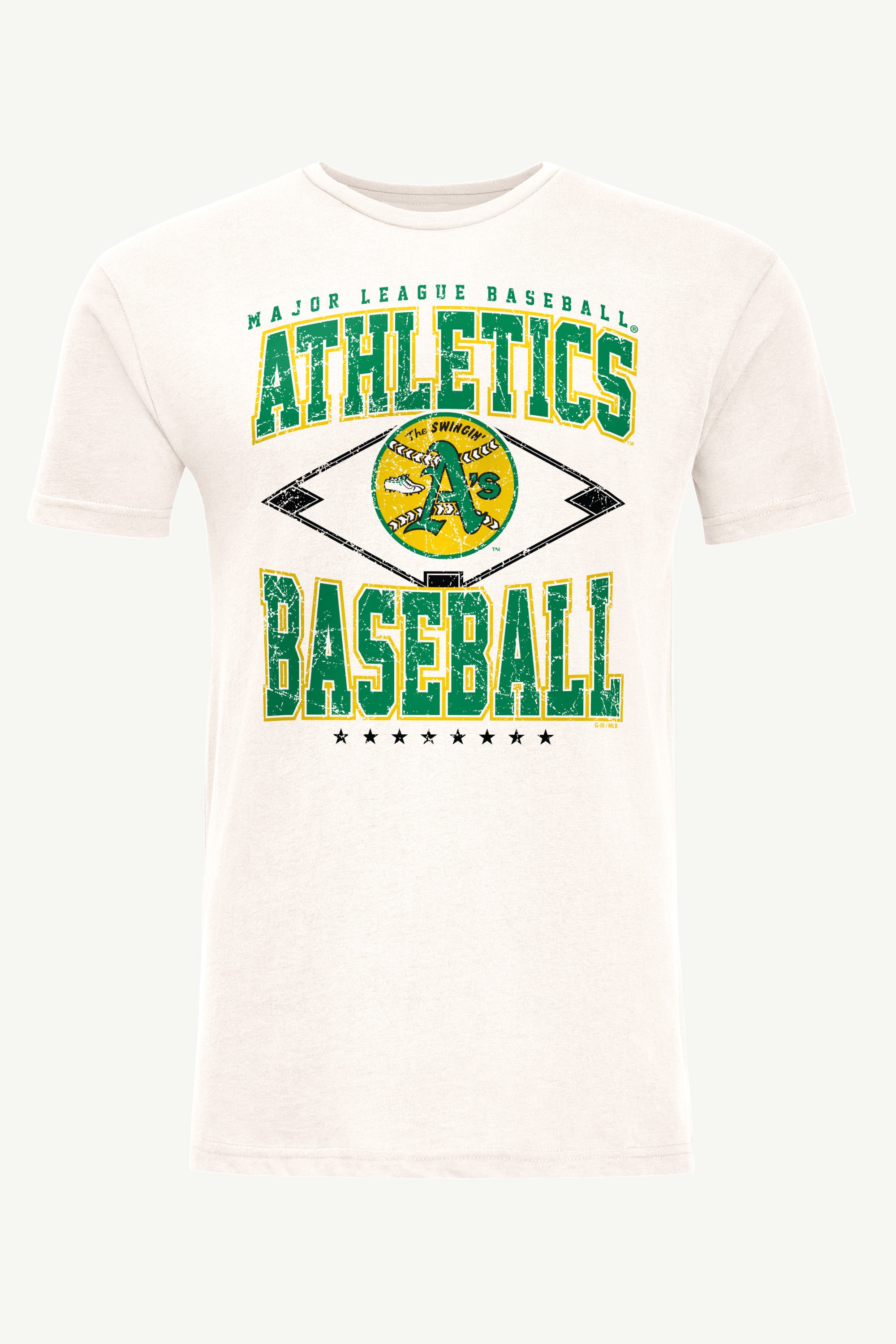 MENS ATHLETICS DISTRESSED COOPERSTOWN DIAMOND SHORT SLEEVE T SHIRT View 1