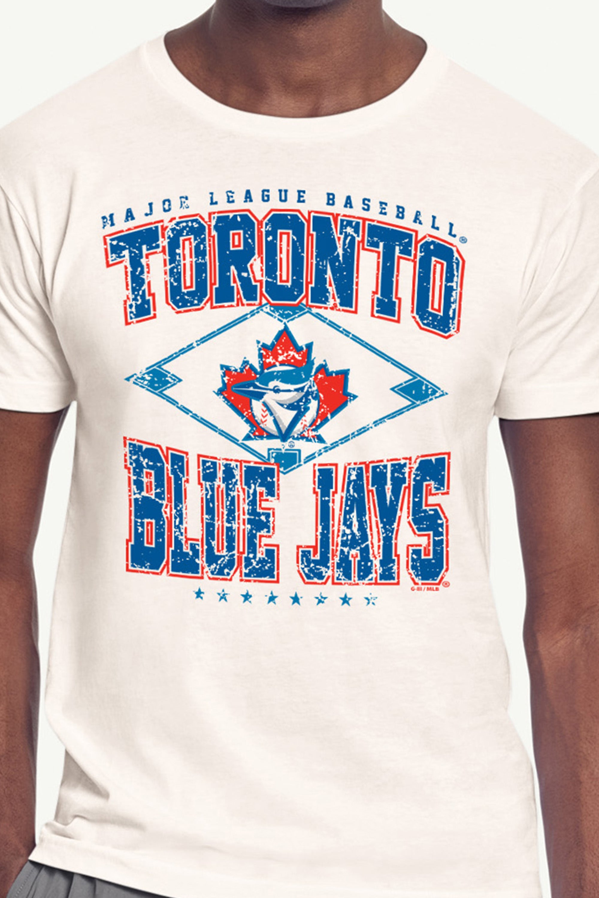 MENS TORONTO BLUE JAYS DISTRESSED COOPERSTOWN DIAMOND SHORT SLEEVE T SHIRT View 2 | Men's New Arrivals