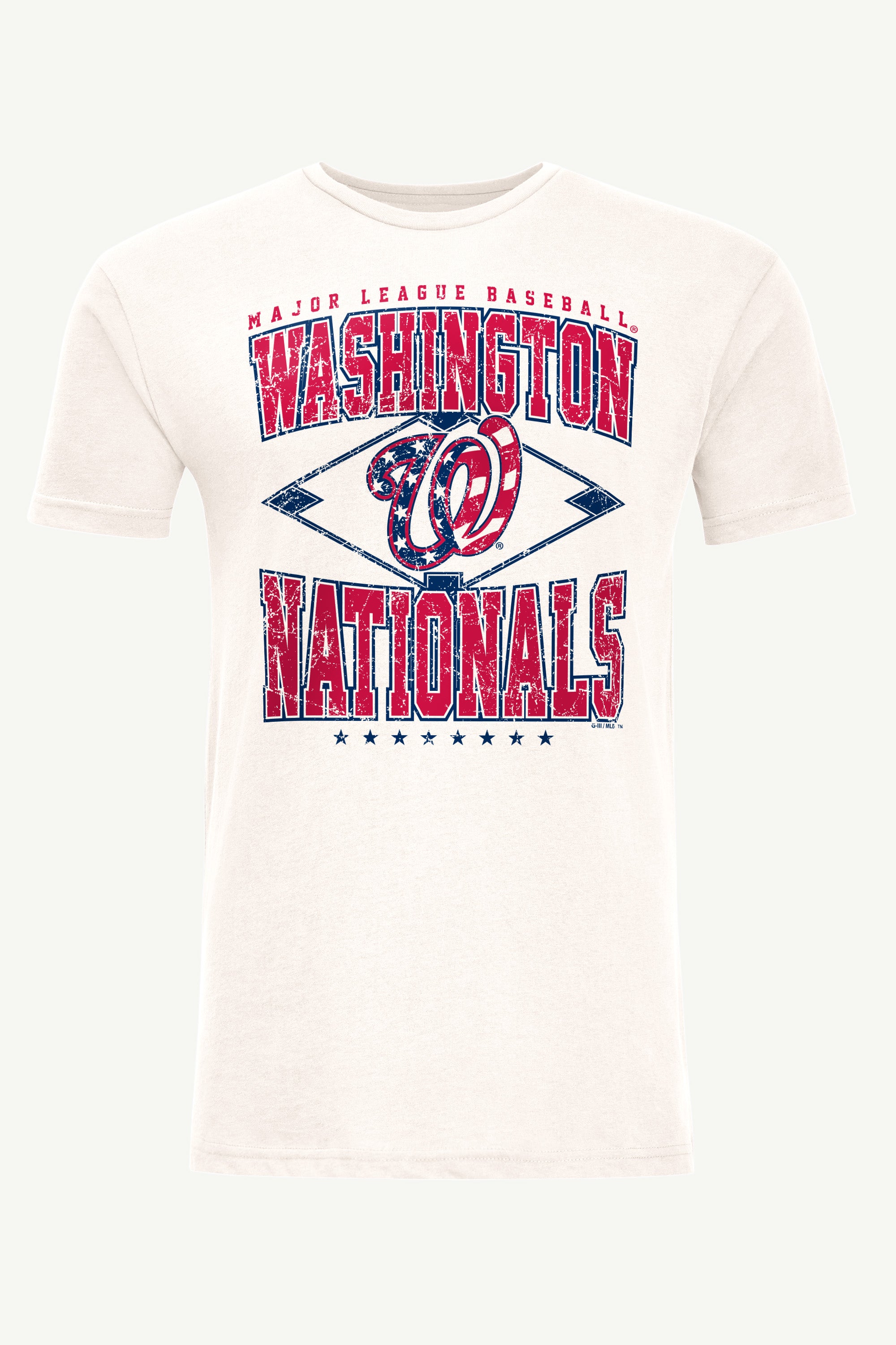 MENS WASHINGTON NATIONALS DISTRESSED COOPERSTOWN DIAMOND SHORT SLEEVE T SHIRT View 1