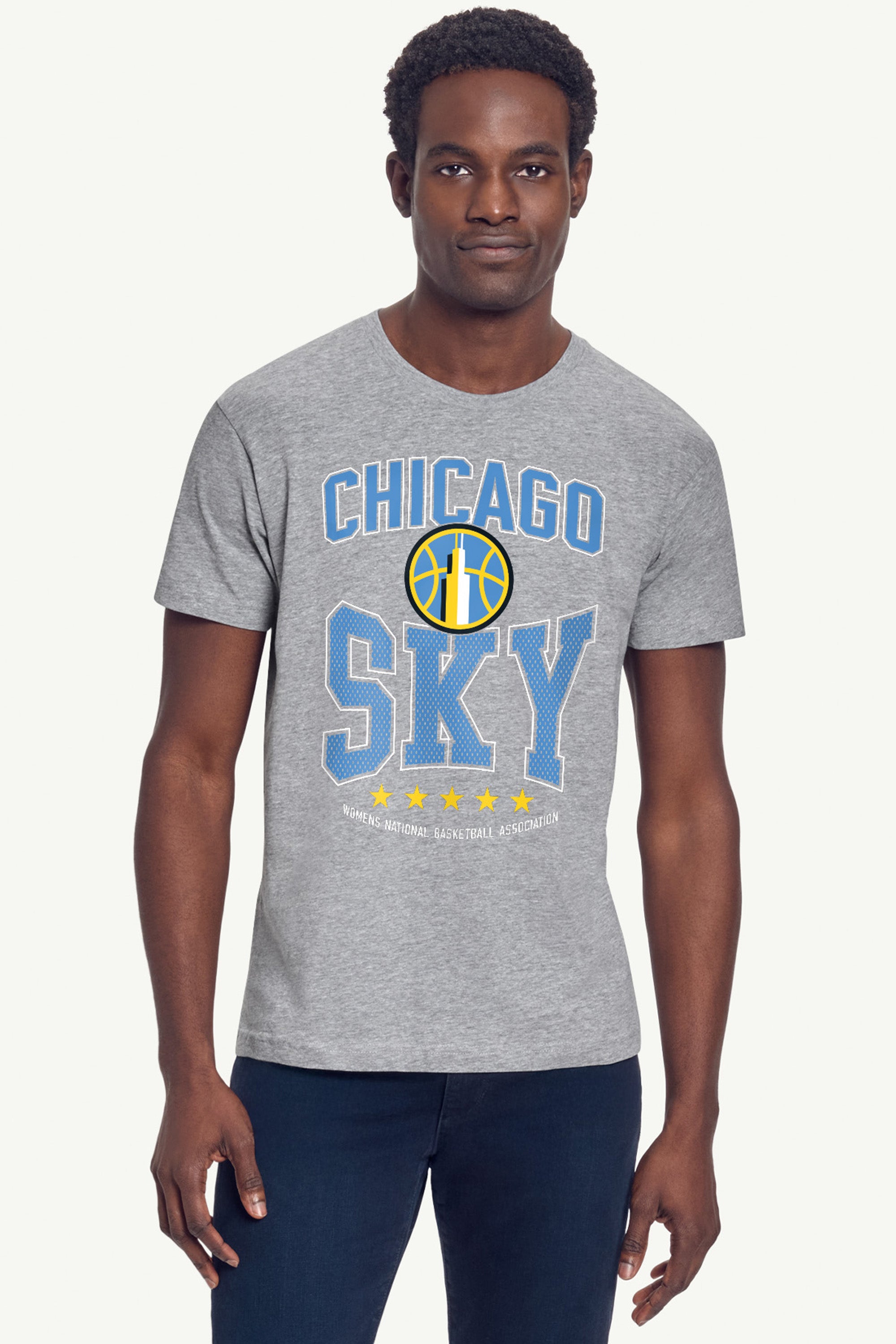 MENS WNBA CHICAGO SKY CENTER SQUEEZE T SHIRT View 2 | Chicago Sky