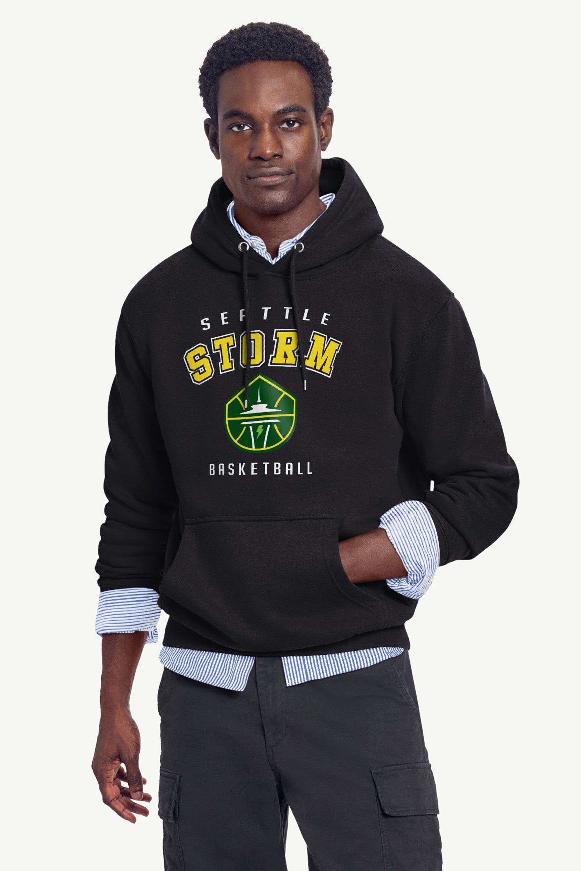 MENS SEATTLE STORM LOGO HOODIE View 3