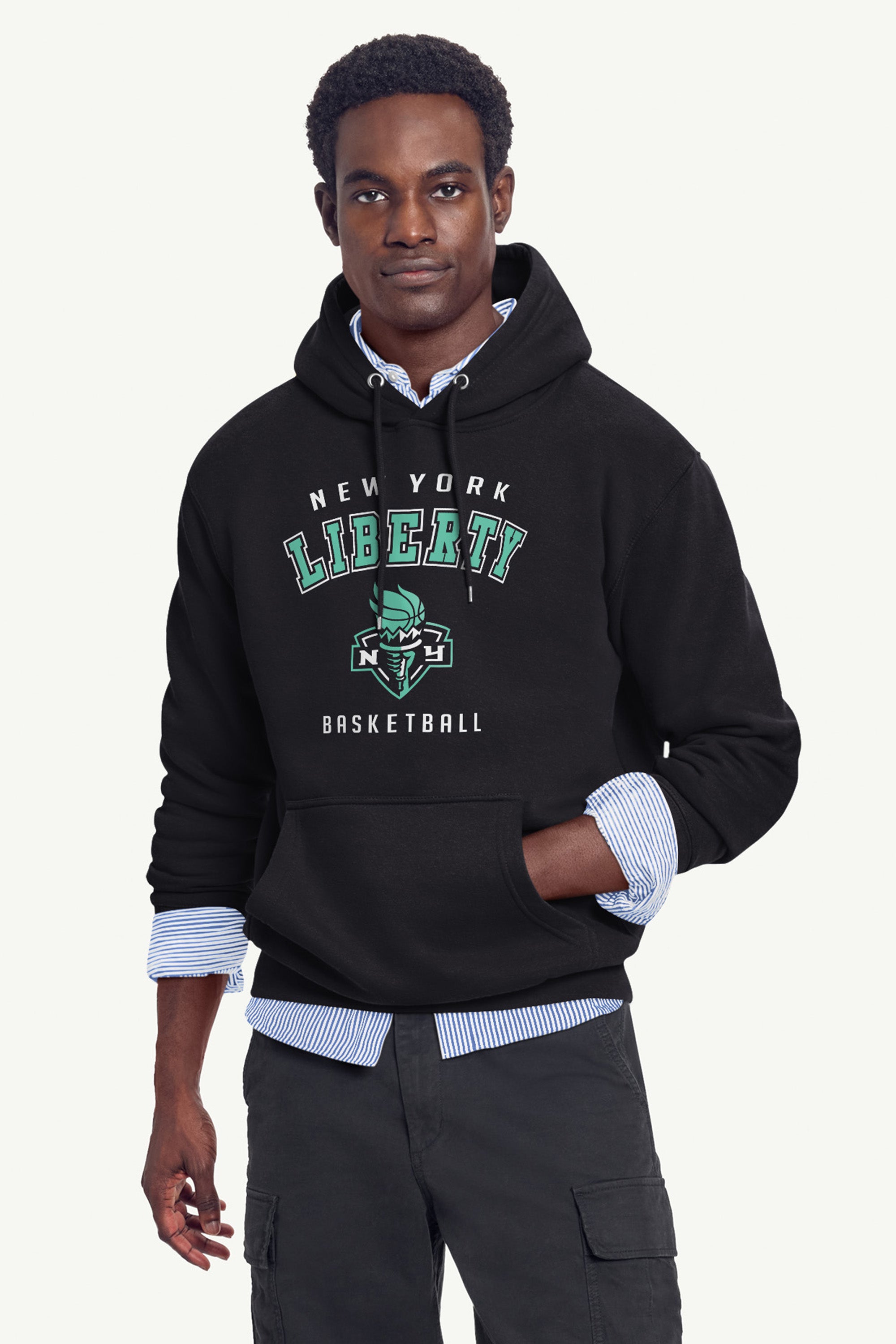 MENS NEW YORK LIBERTY LOGO HOODIE View 3