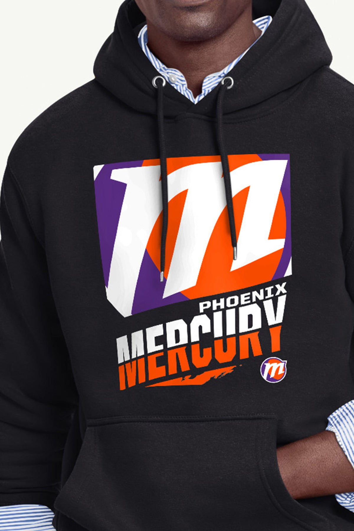 MENS PHOENIX MERCURY LOGO ZOOM PRINTED HOODIE View 2
