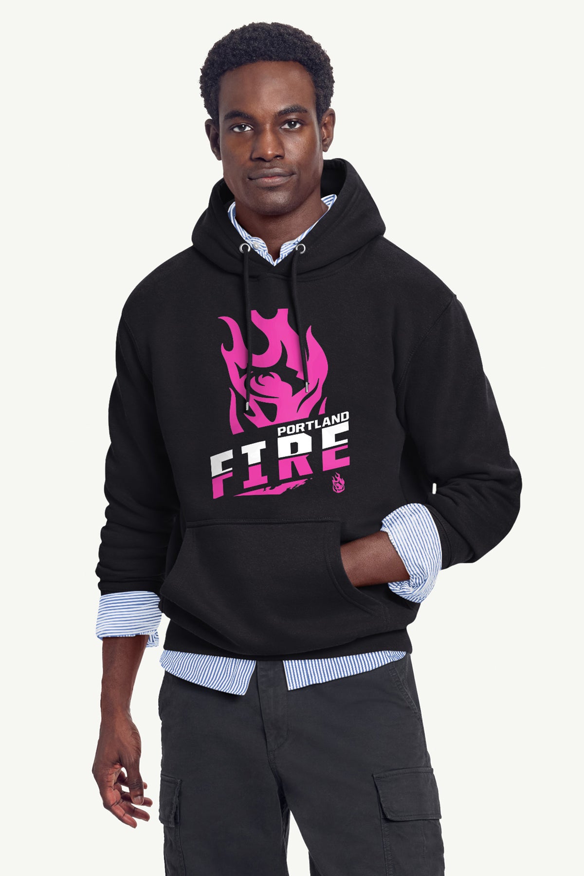 MENS PORTLAND FIRE LOGO ZOOM PRINTED HOODIE View 4