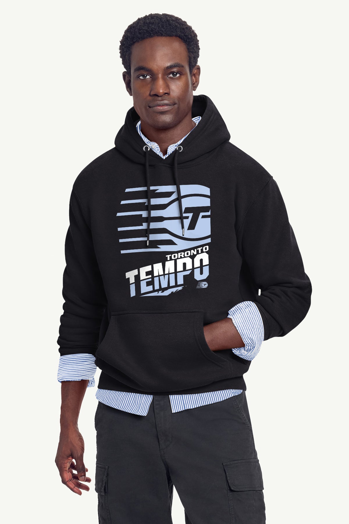 MENS TORONTO TEMPO LOGO ZOOM PRINTED HOODIE View 4