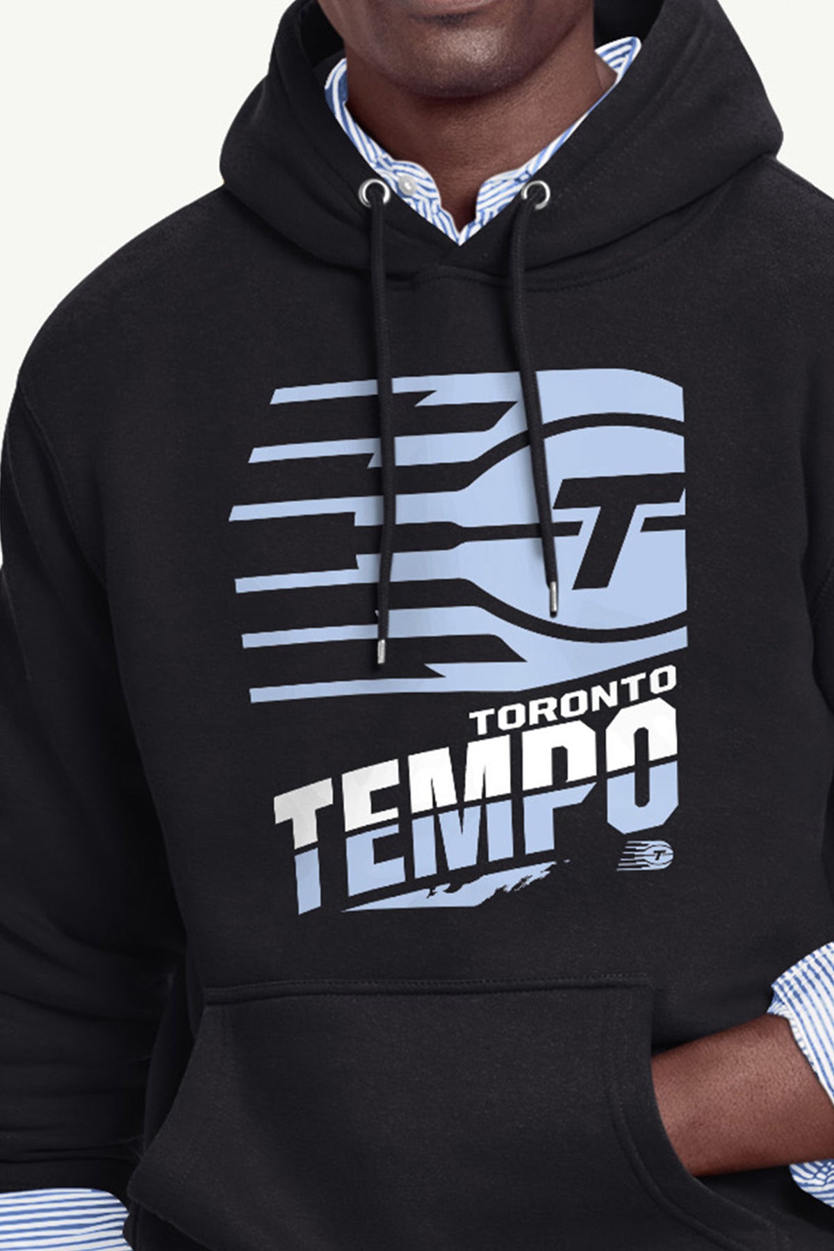 MENS TORONTO TEMPO LOGO ZOOM PRINTED HOODIE View 2