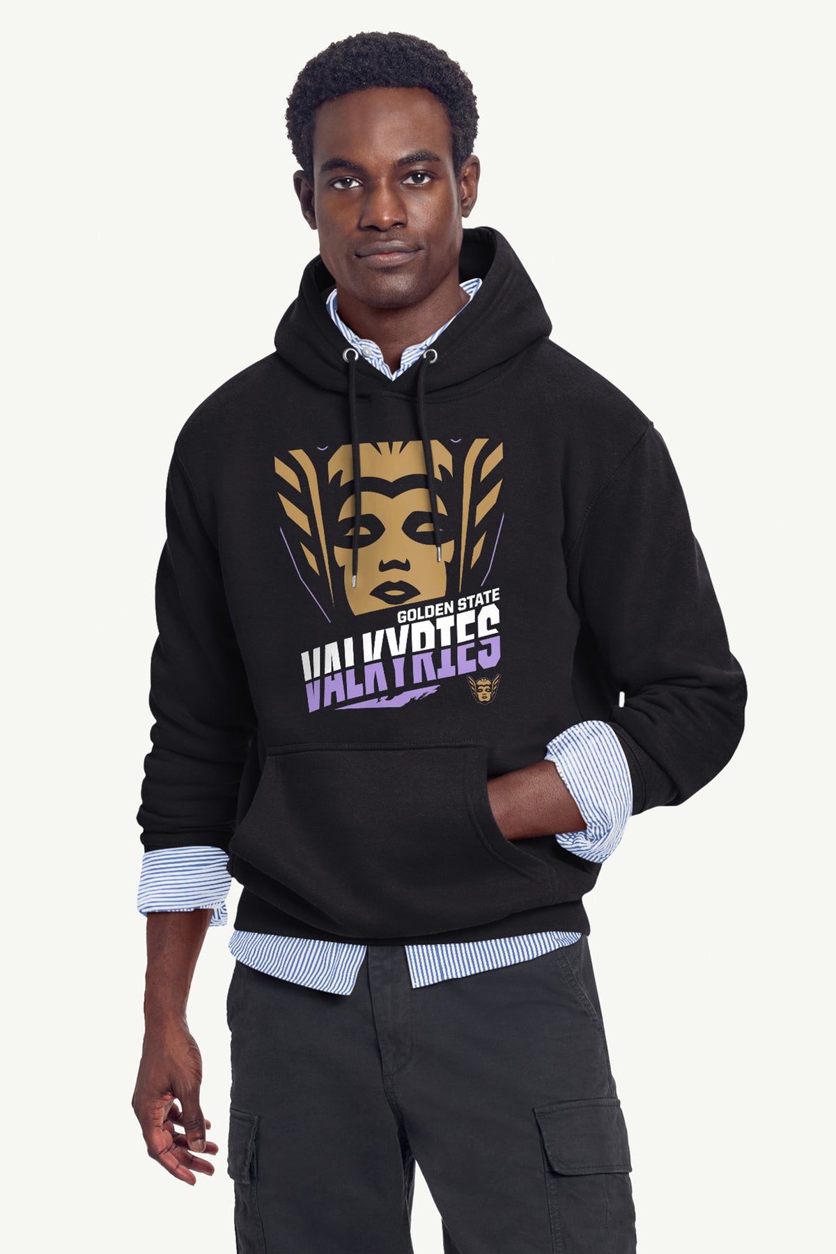 MENS GOLDEN STATE VALKYRIES LOGO ZOOM PRINTED HOODIE View 4