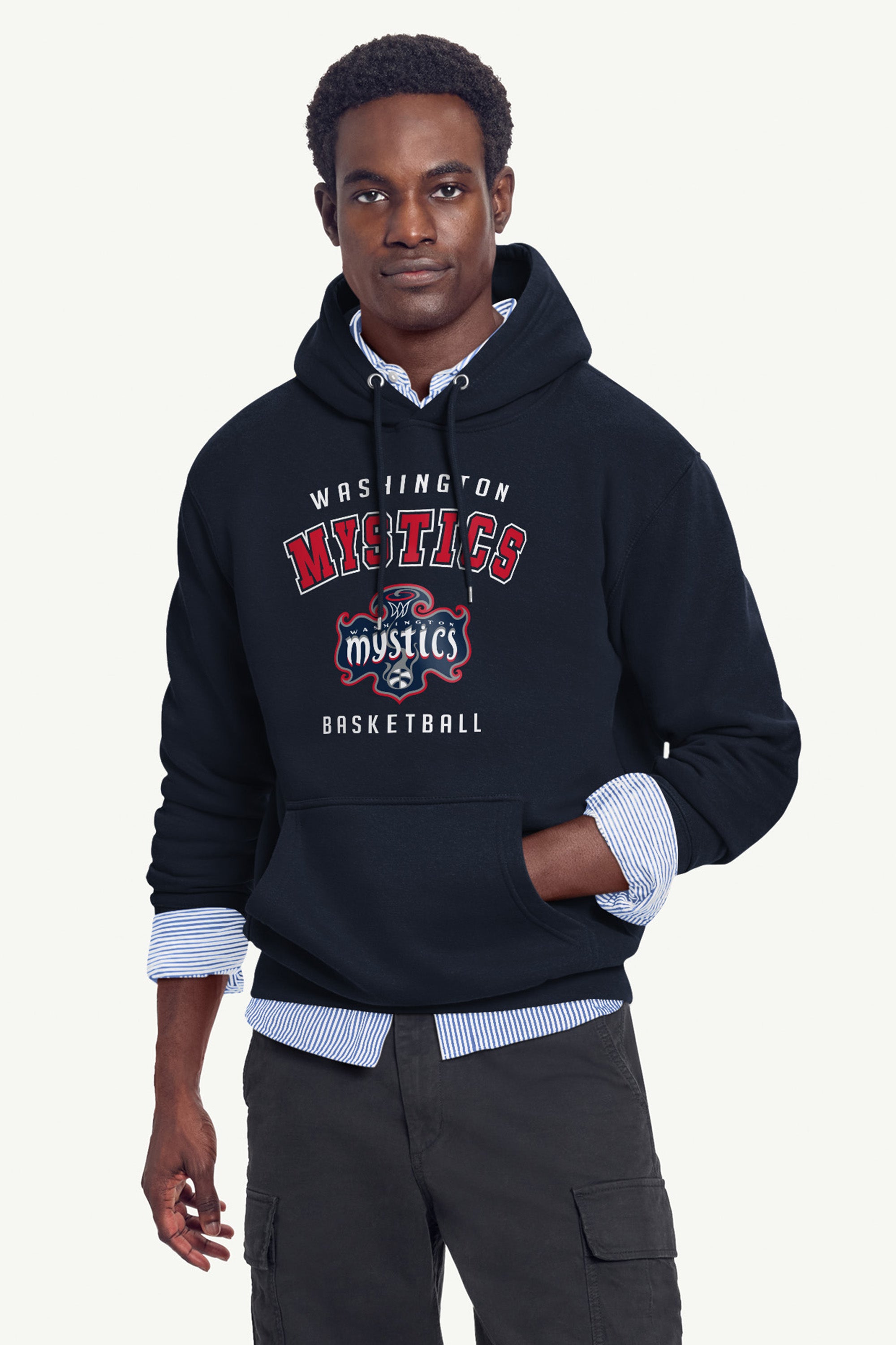 MENS WASHINGTON MYSTICS LOGO HOODIE View 3