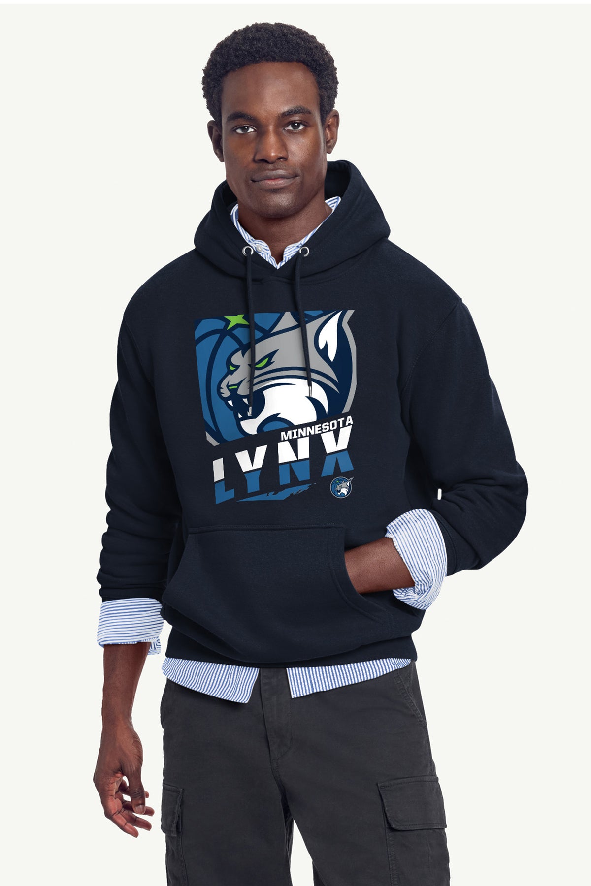 MENS MINNESOTA LYNX LOGO ZOOM PRINTED HOODIE View 4